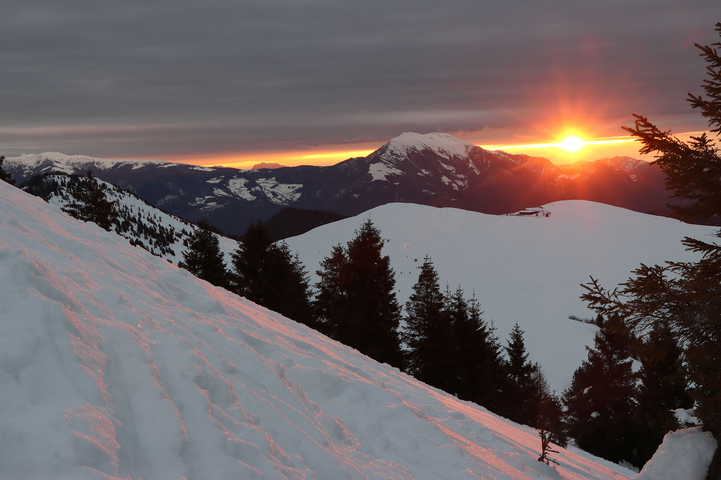 sunrise over the top