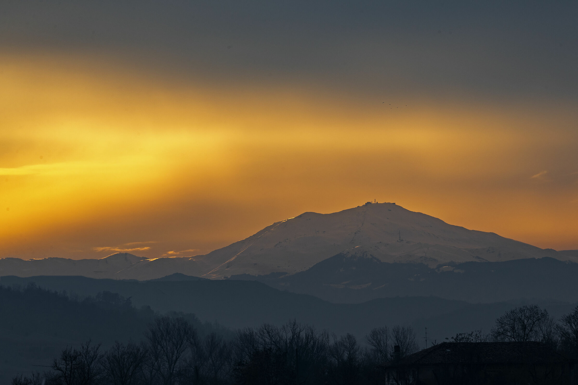 Tramonto all'ora di pranzo