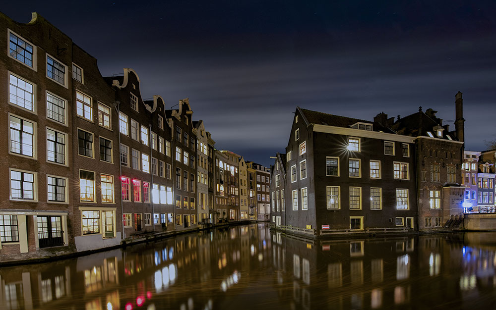 The canals of Amsterdam.
