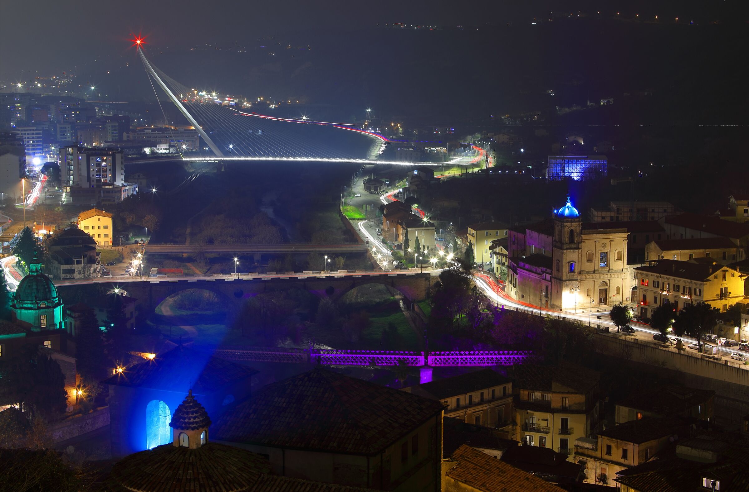 Colors in the haze in Cosenza.