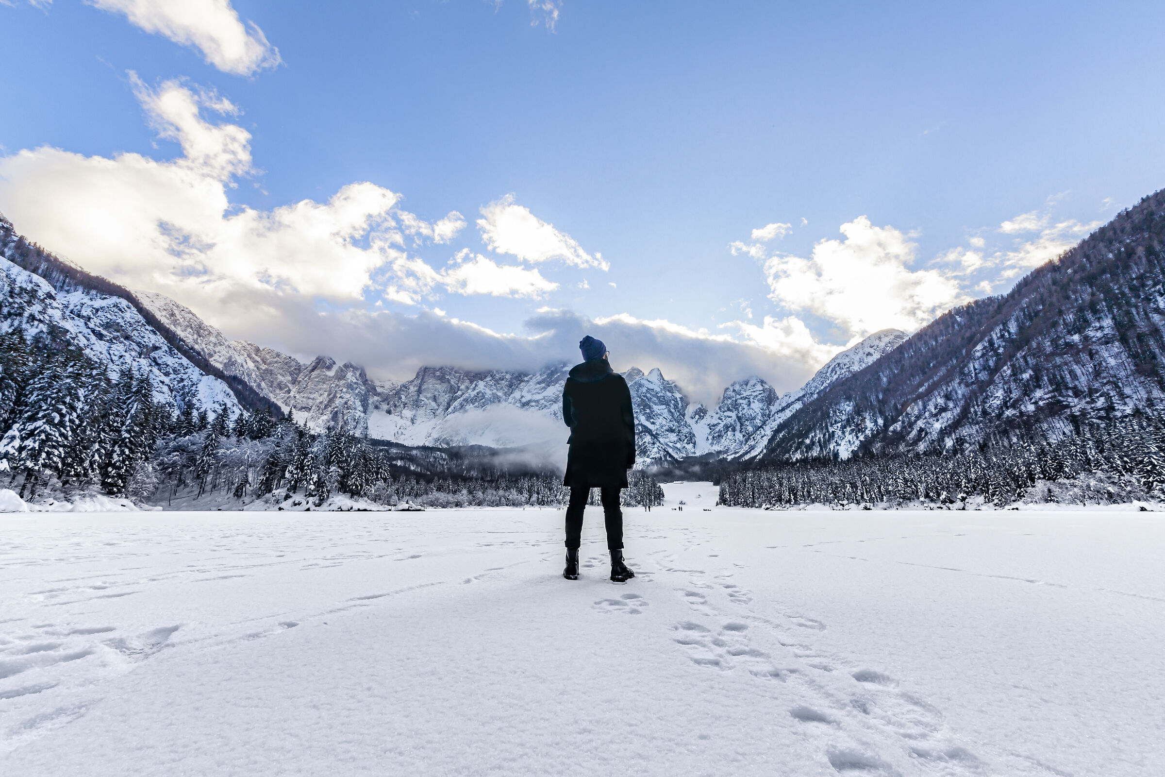 passeggiata sopra il ghiaccio