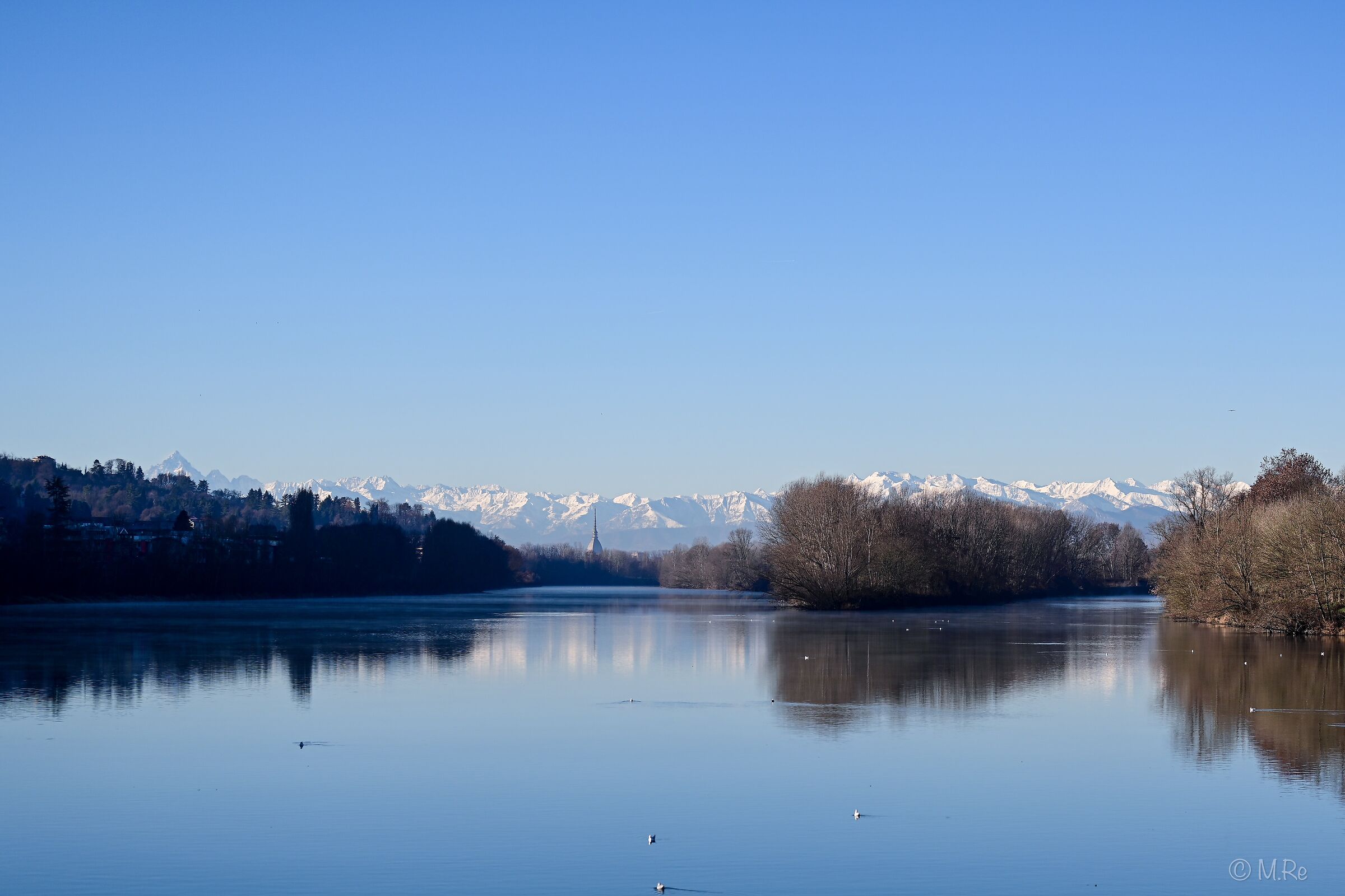 Il Po, la Mole ed il Monviso