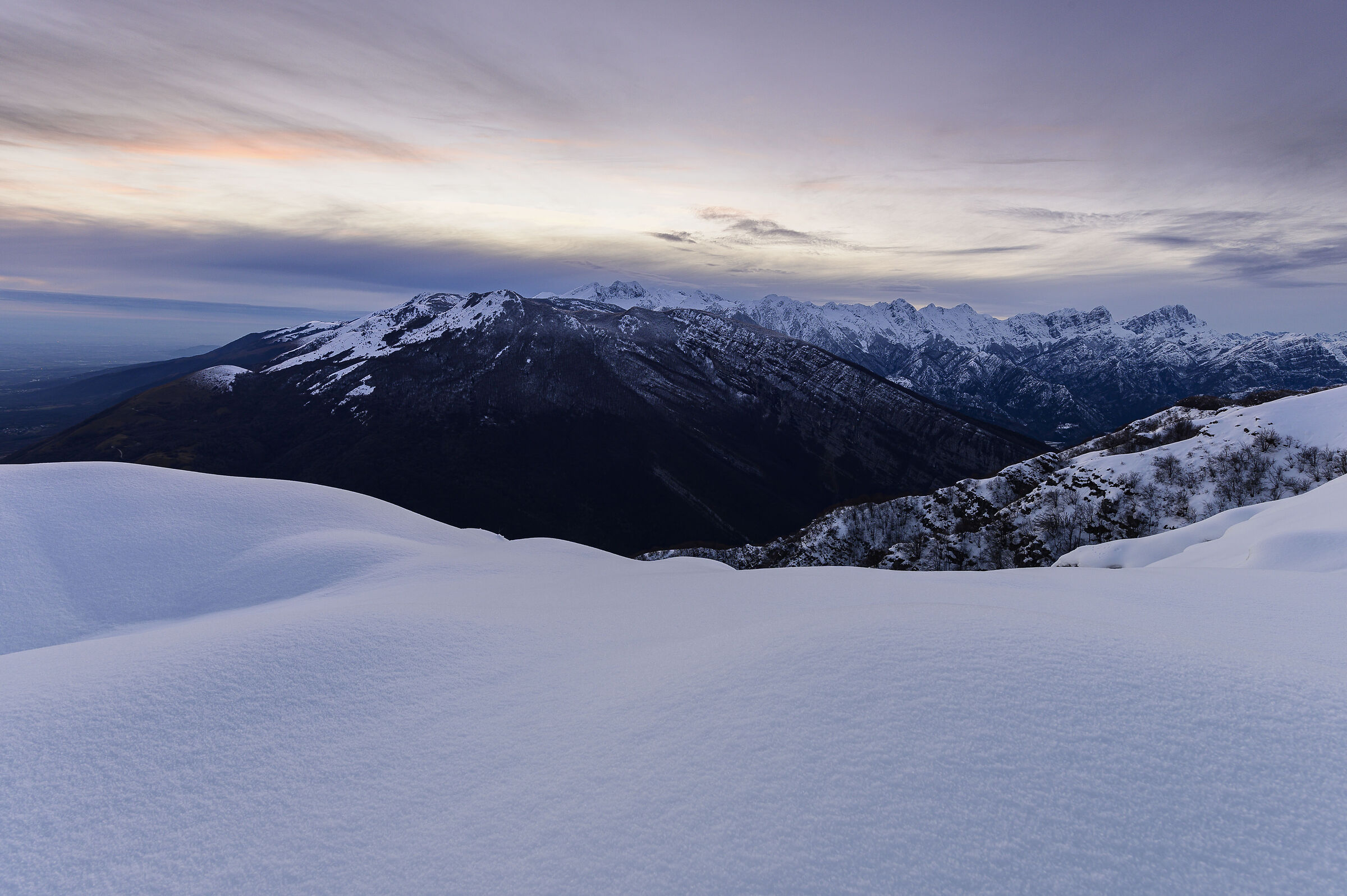 Cime del Piancavallo al tramonto