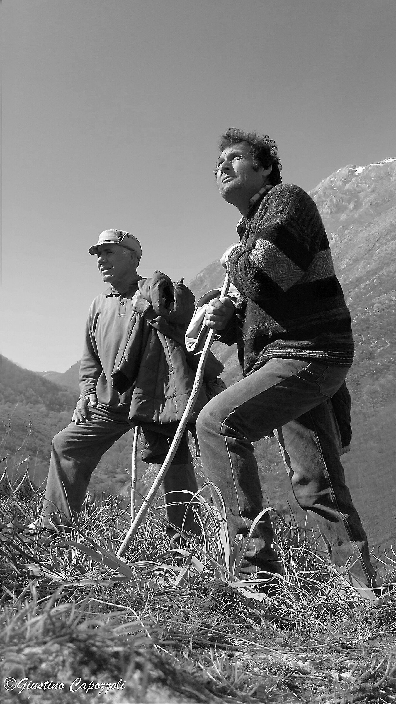 Giovanni and Carmine grazing in the mountains.