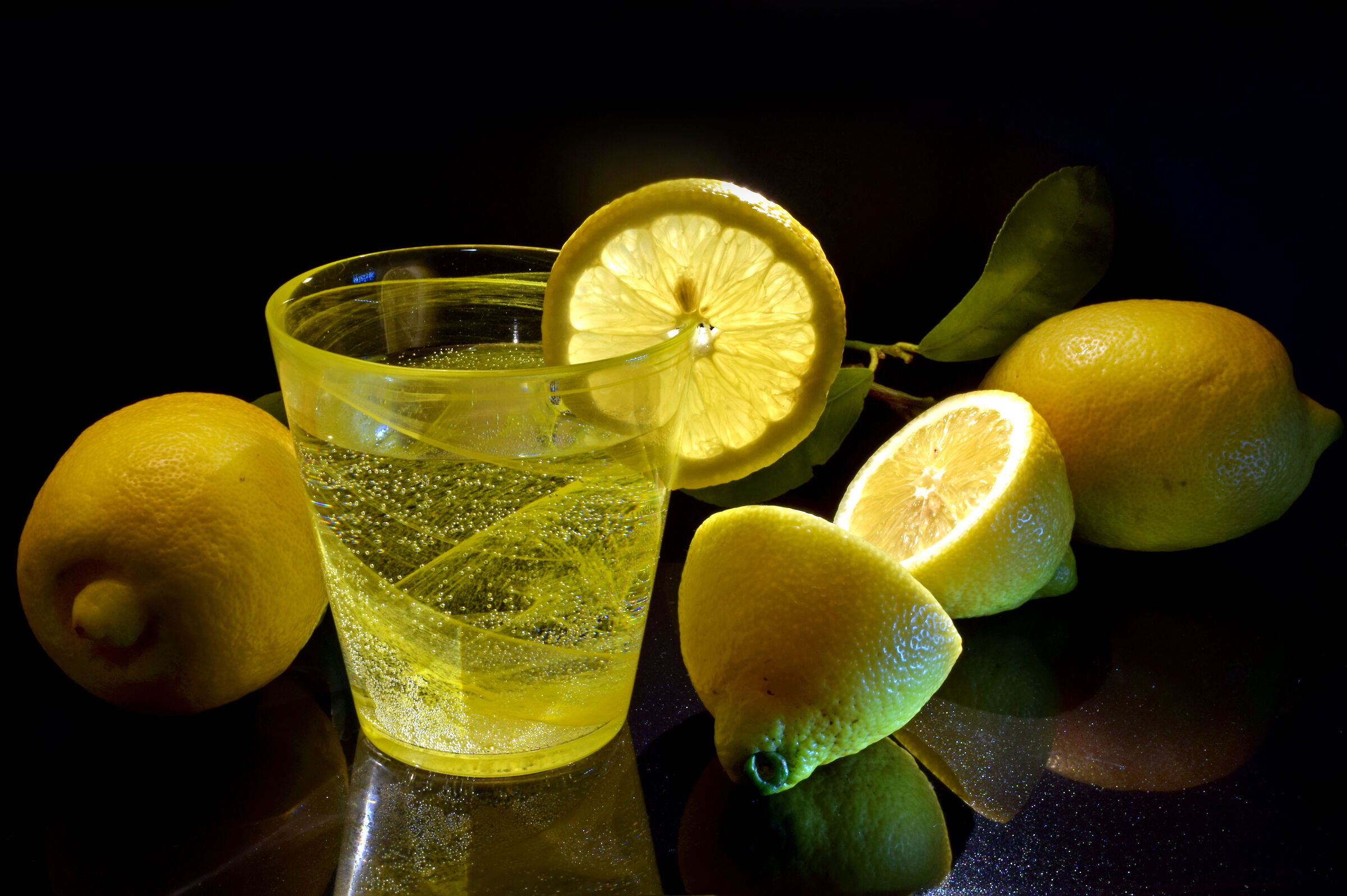 water and lemon