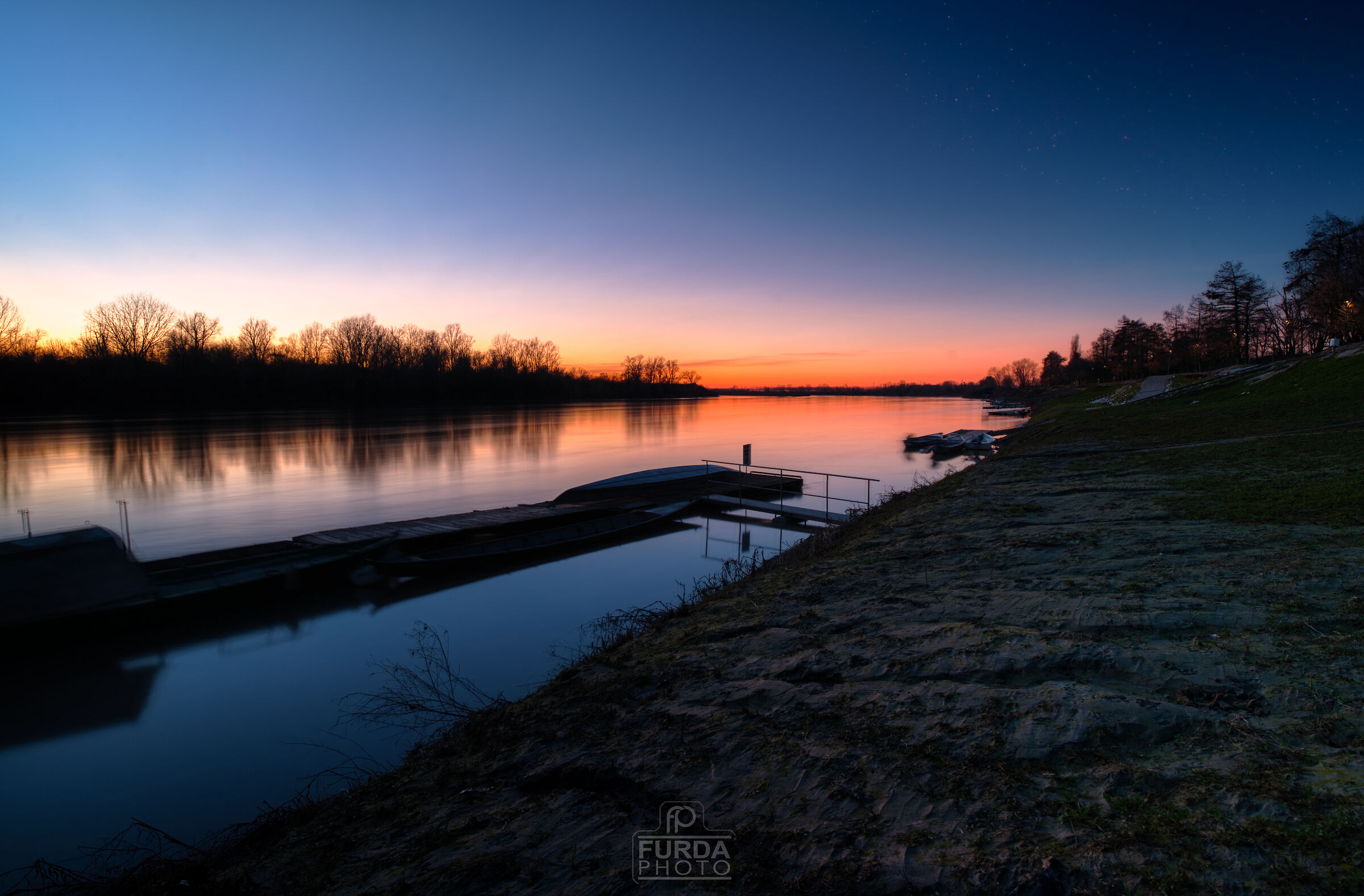 Sunset over the Po - Cremona