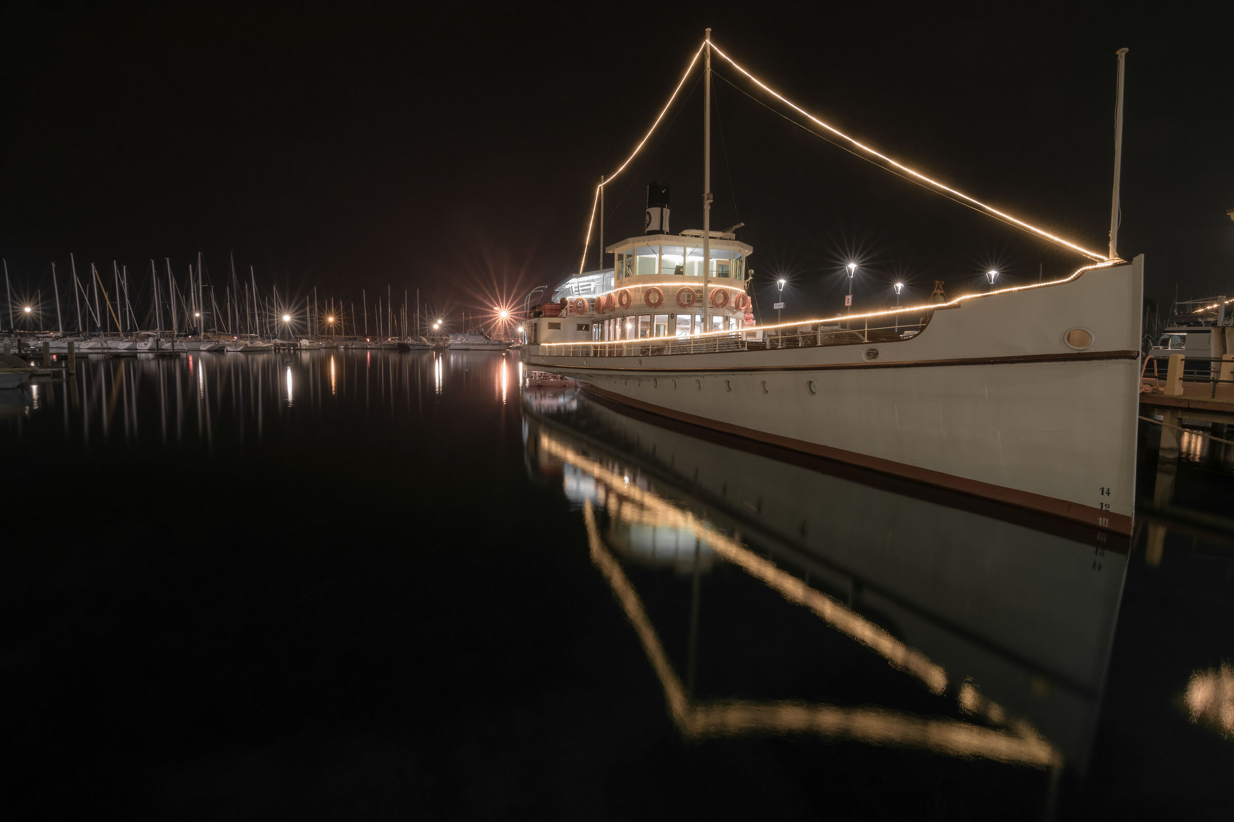 Desenzano's boat at Christmas