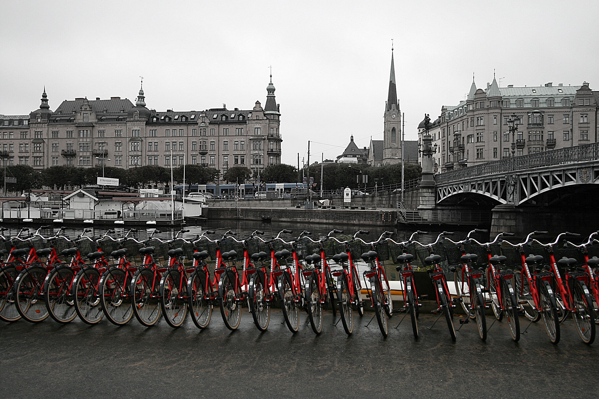 Red bikes