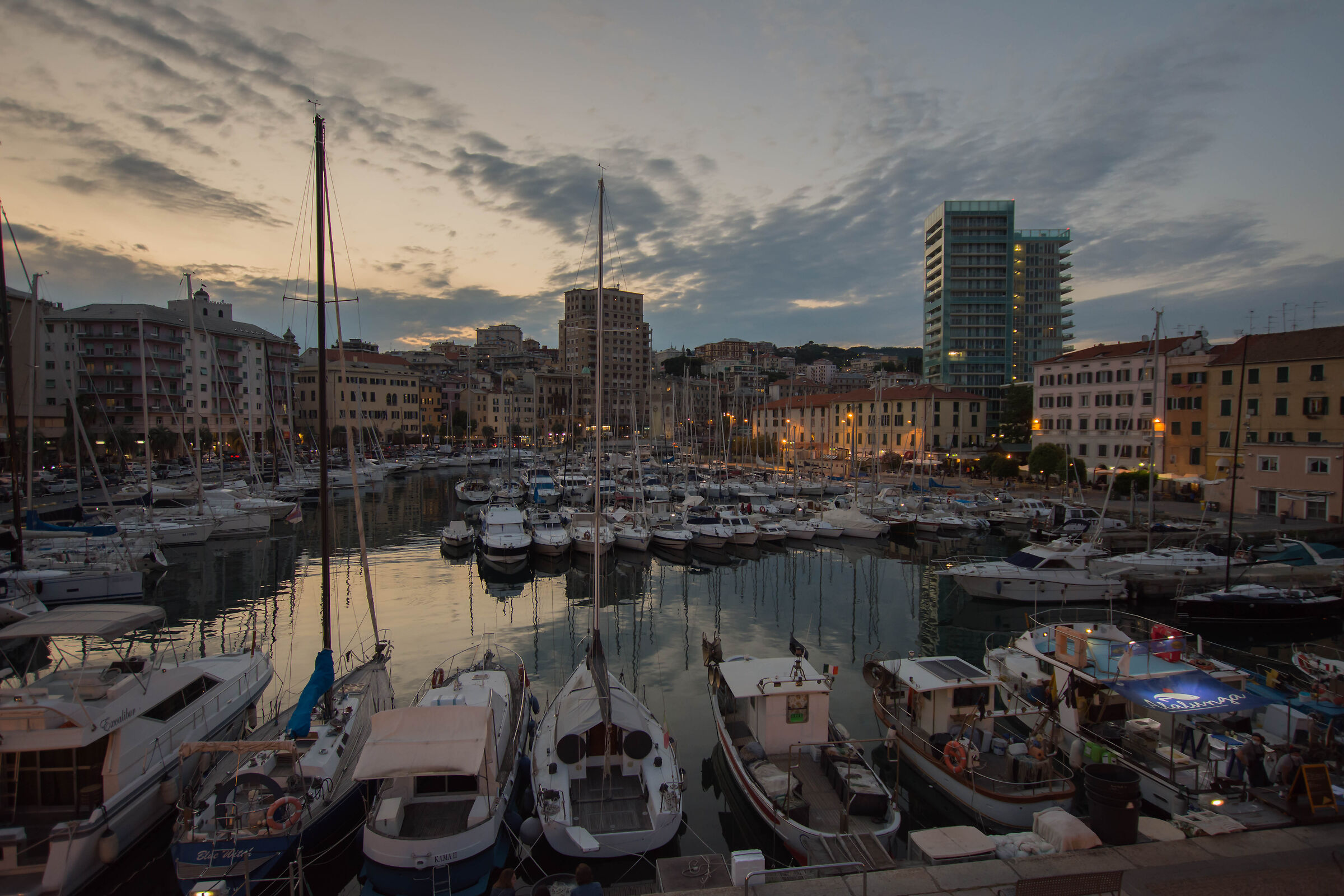 Porto Savona in the evening