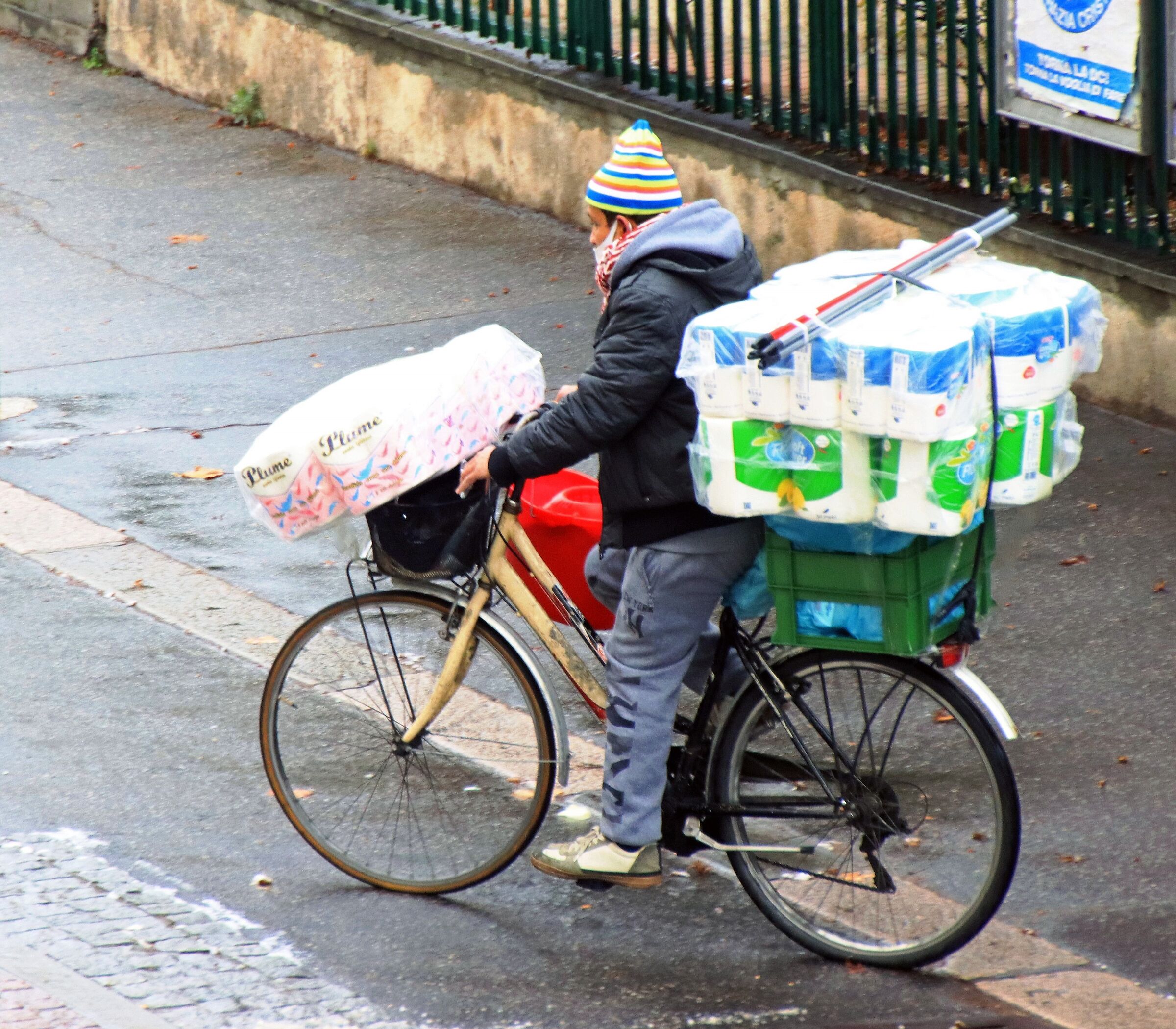 Trasporti eccezionali sotto la neve