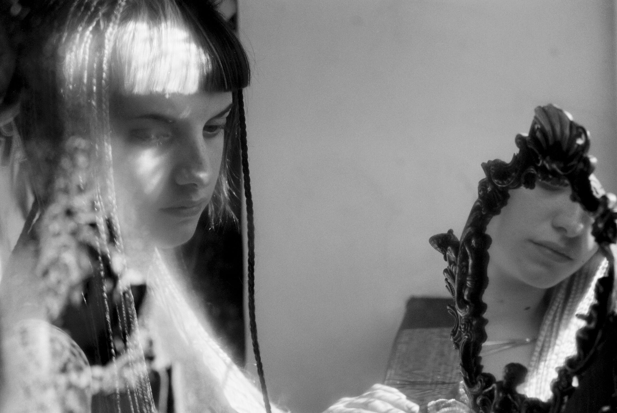 Sparks and reflections.