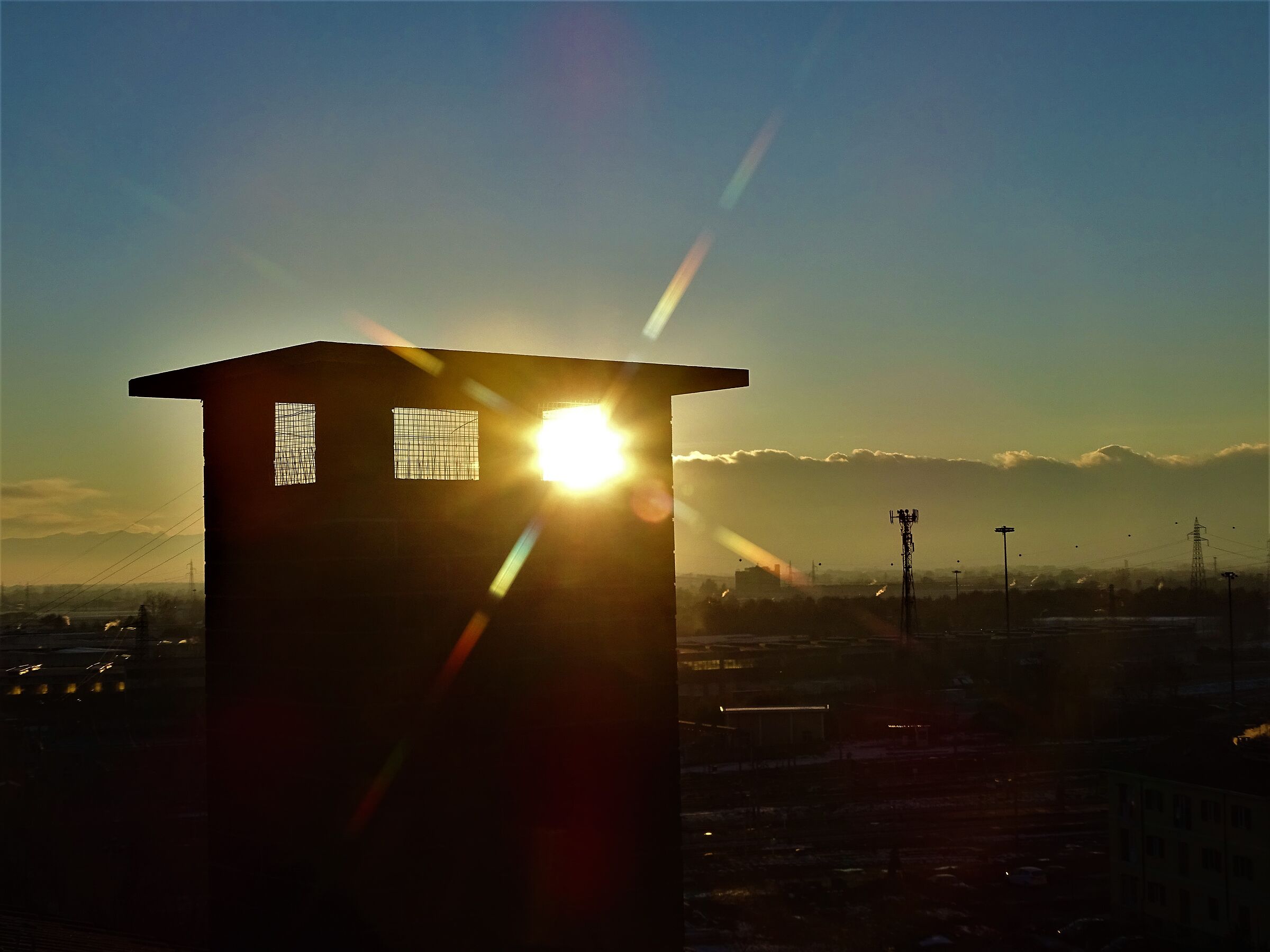 il tramonto e il caminetto...