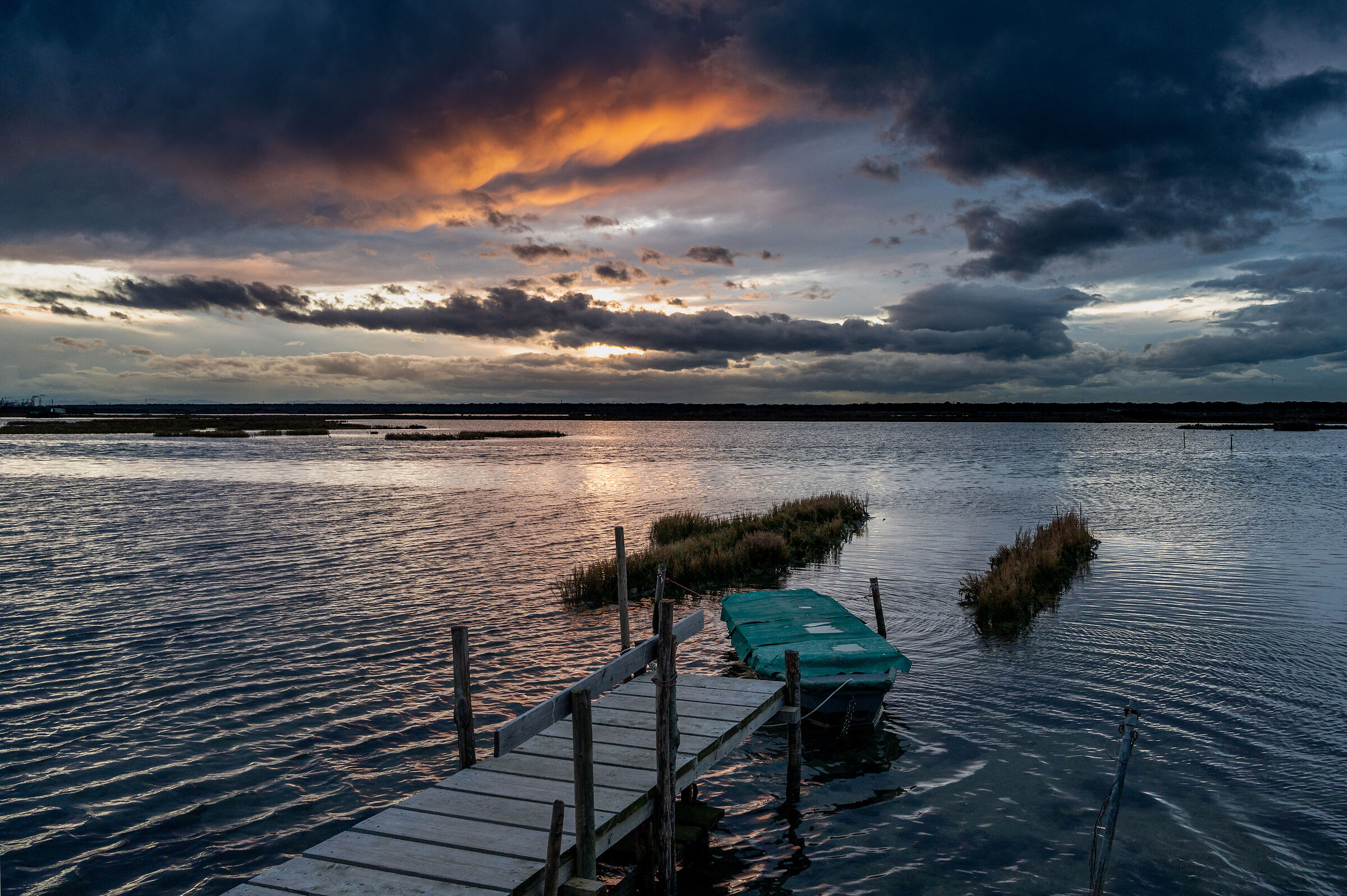 I colori di un tramonto d'inverno