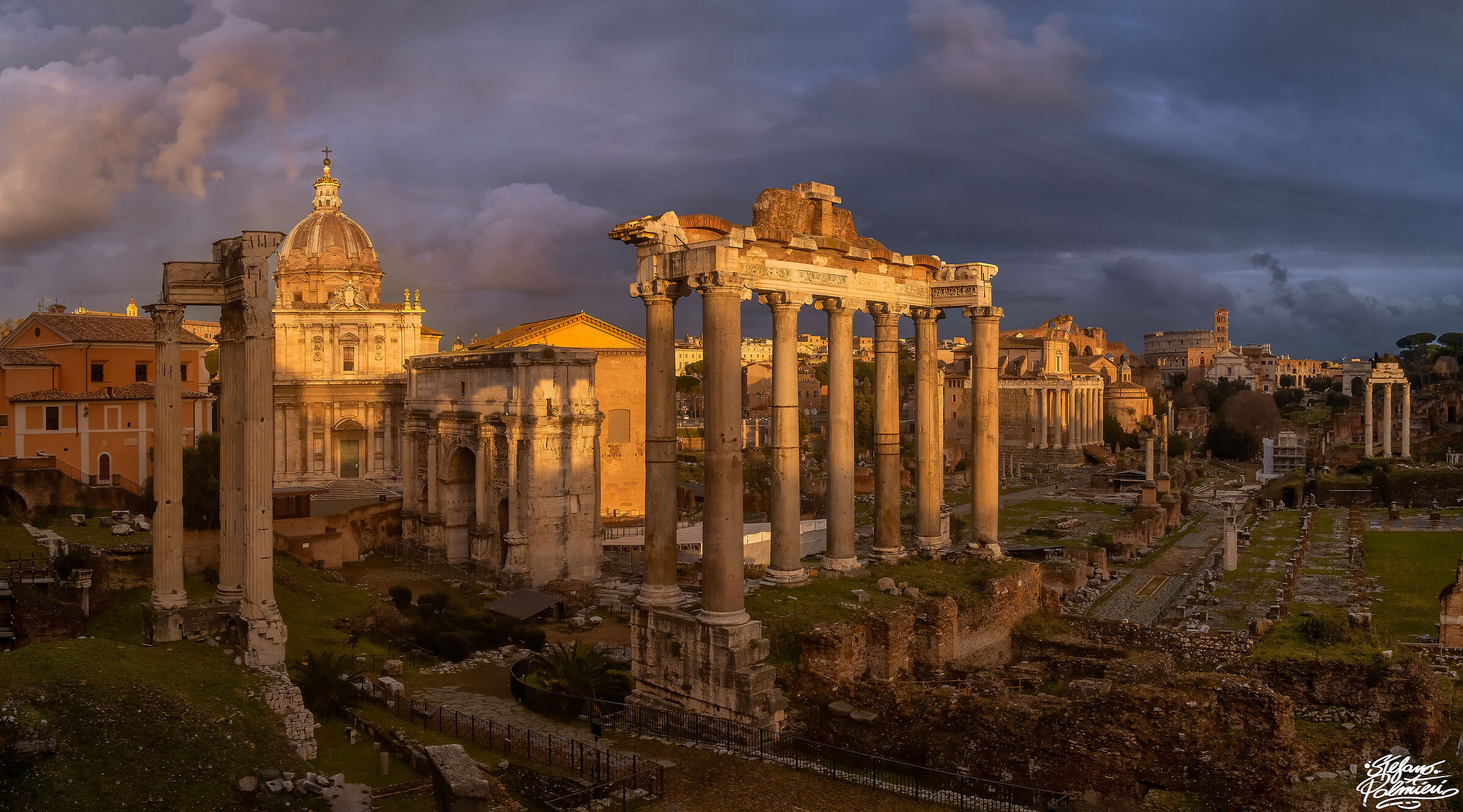 Tramonto invernale sui Fori