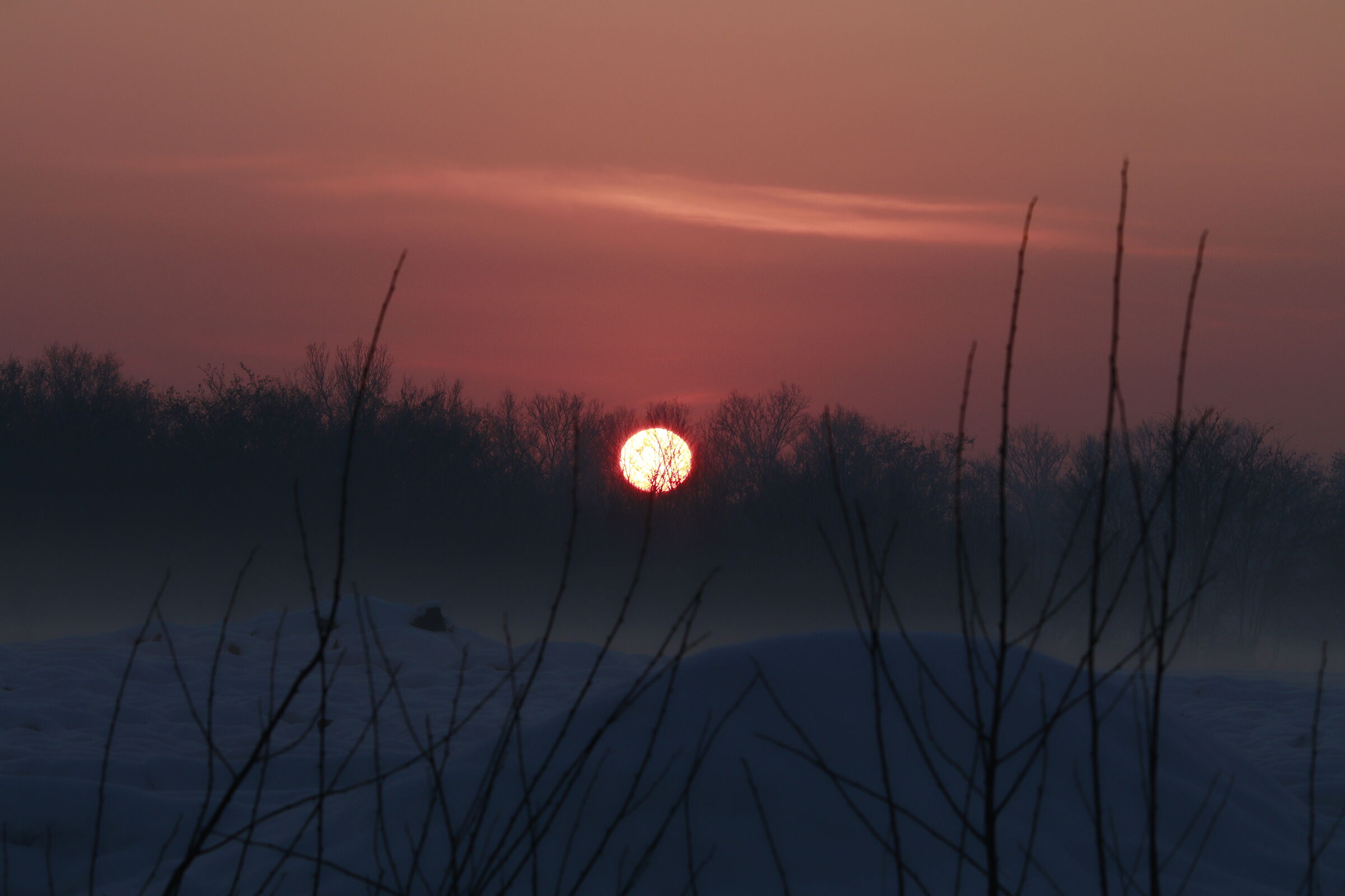 tramonto con la neve 30/12/2020