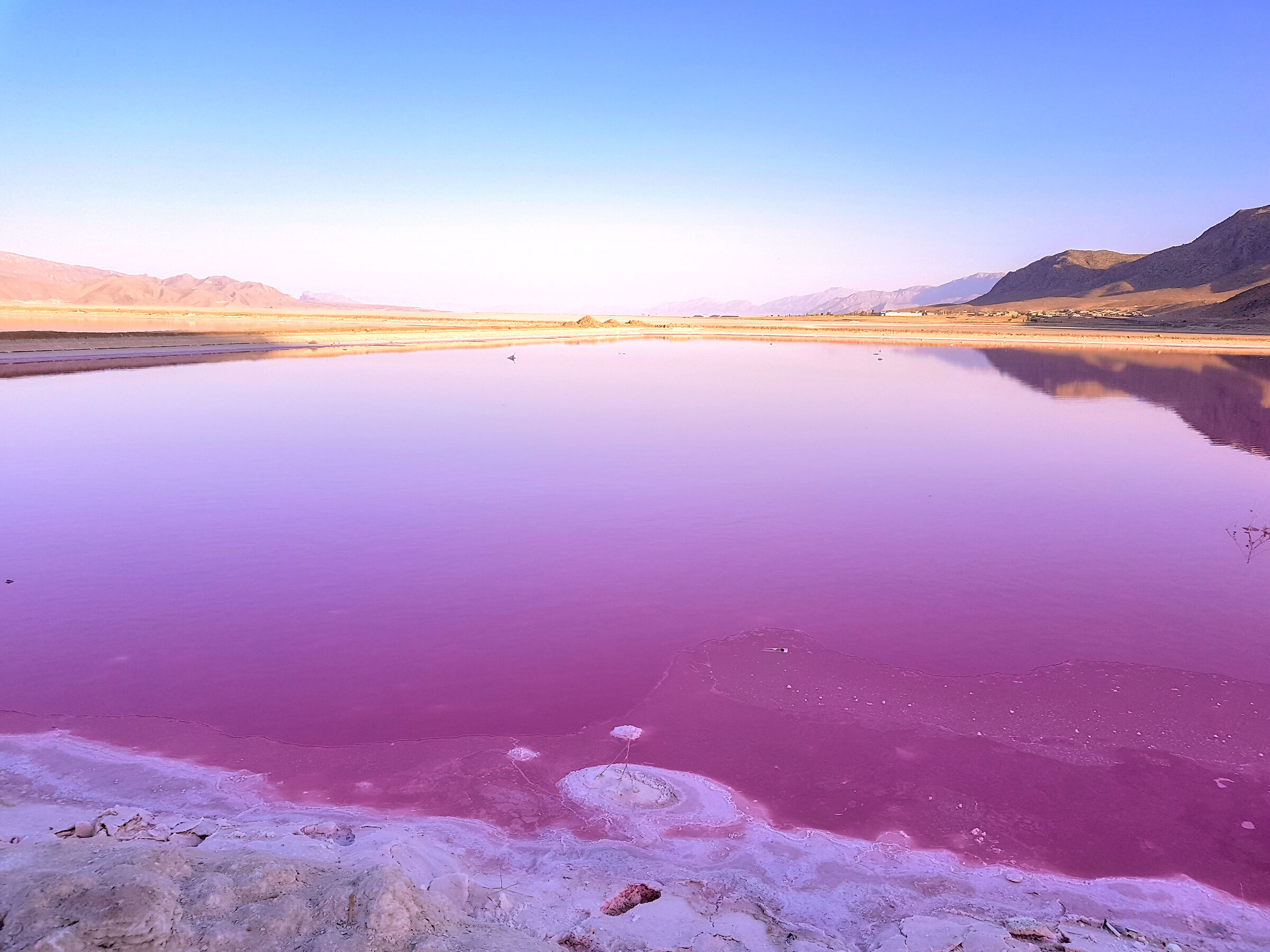 Maharloo Pink Lake, near Shiraz