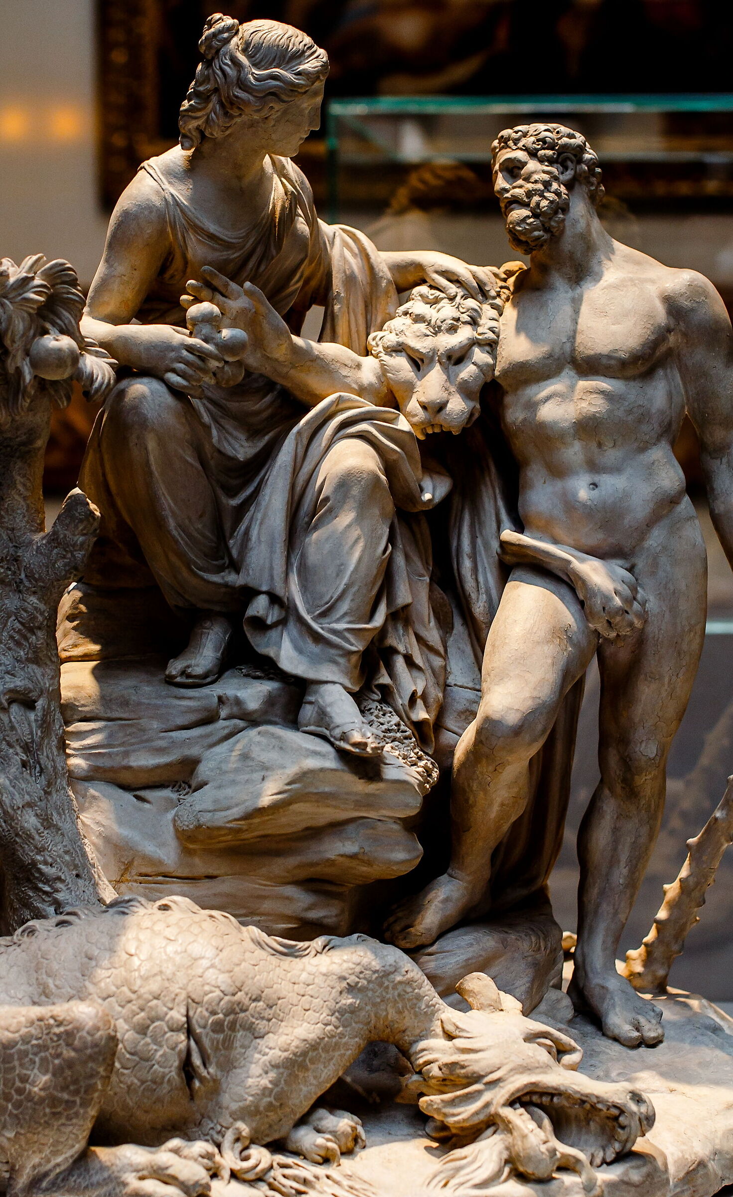 Hercules in the garden of the Hesperides.