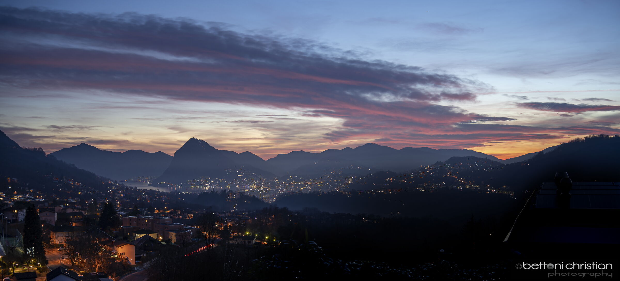 Evening overview from Sonvico