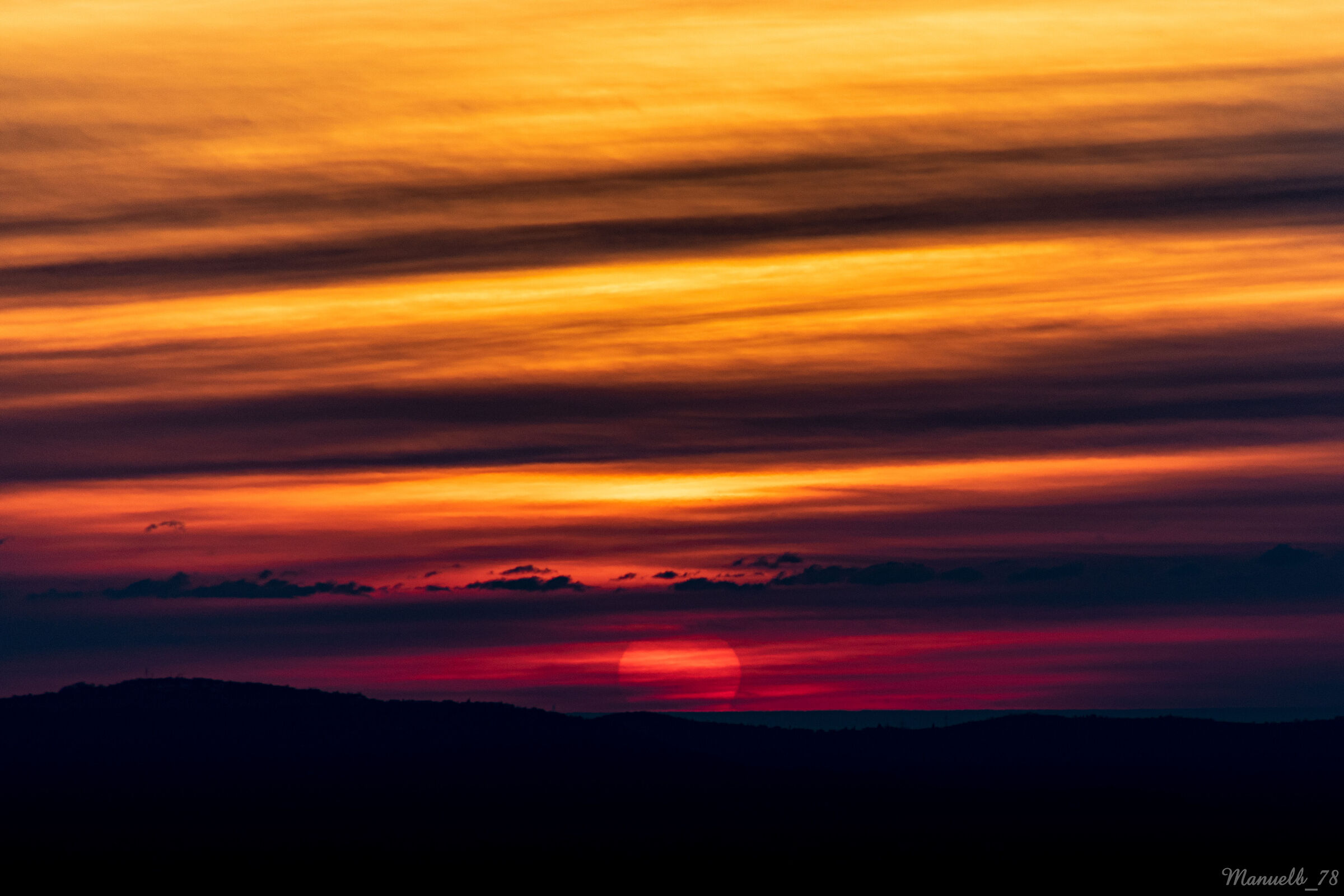 Fiery sunset