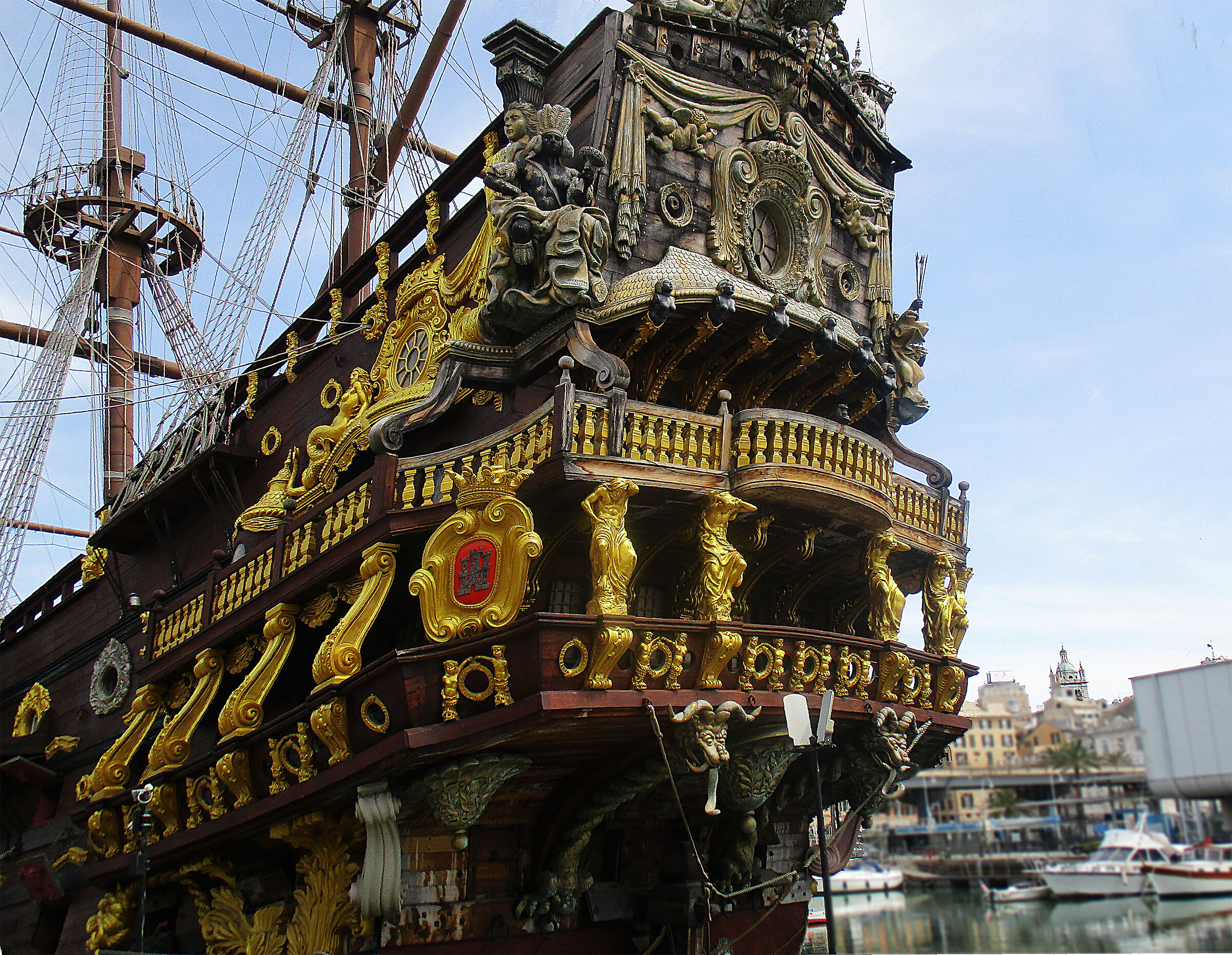 Genova -Porto antico - Poppa galeone