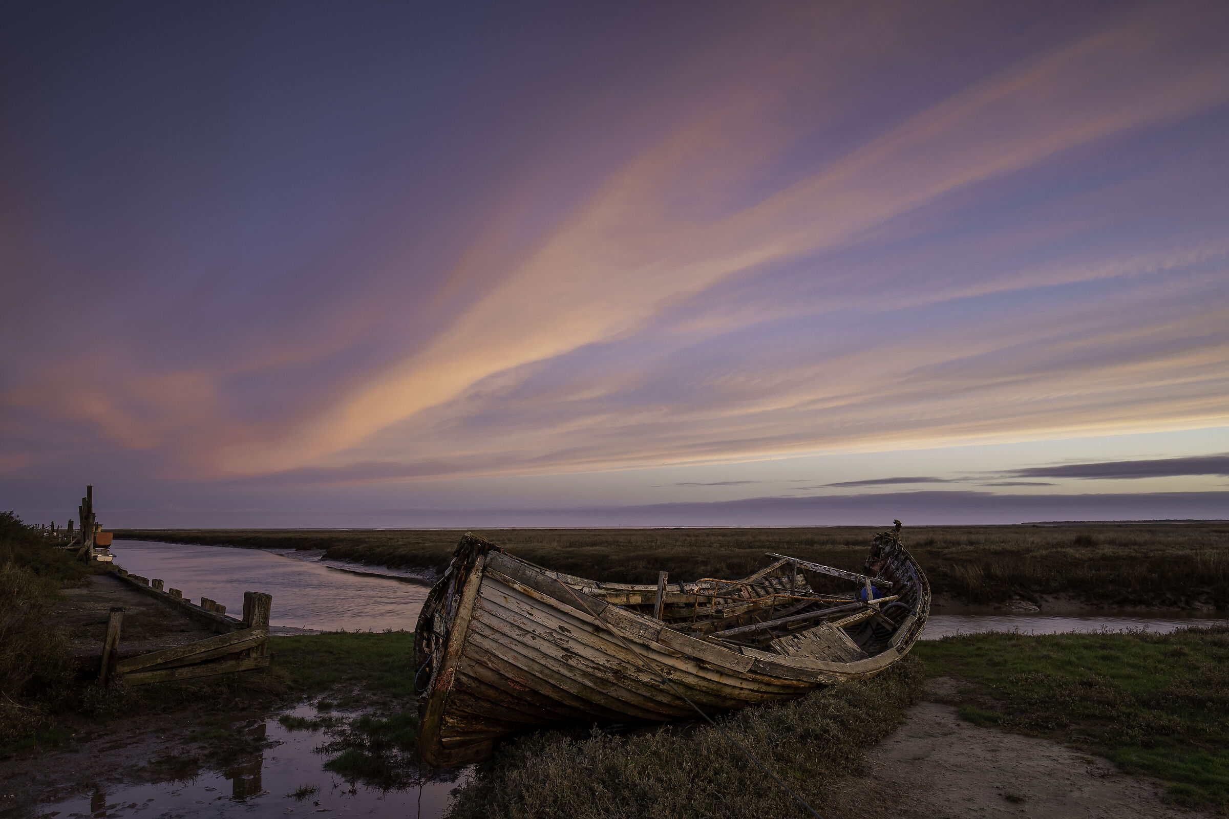 Alba nel porto di Thornham