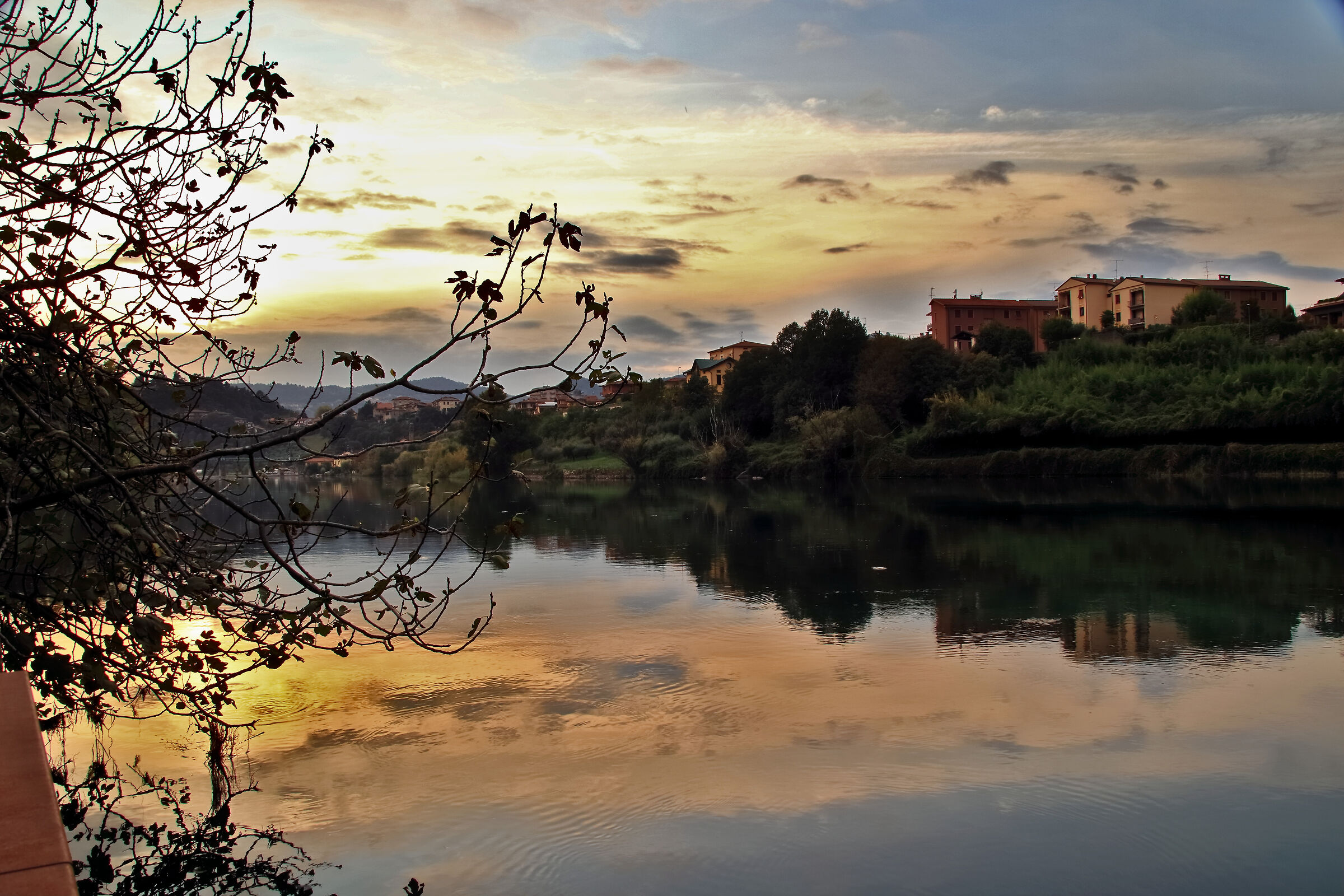 Sunset on the shores of Lake Iseo