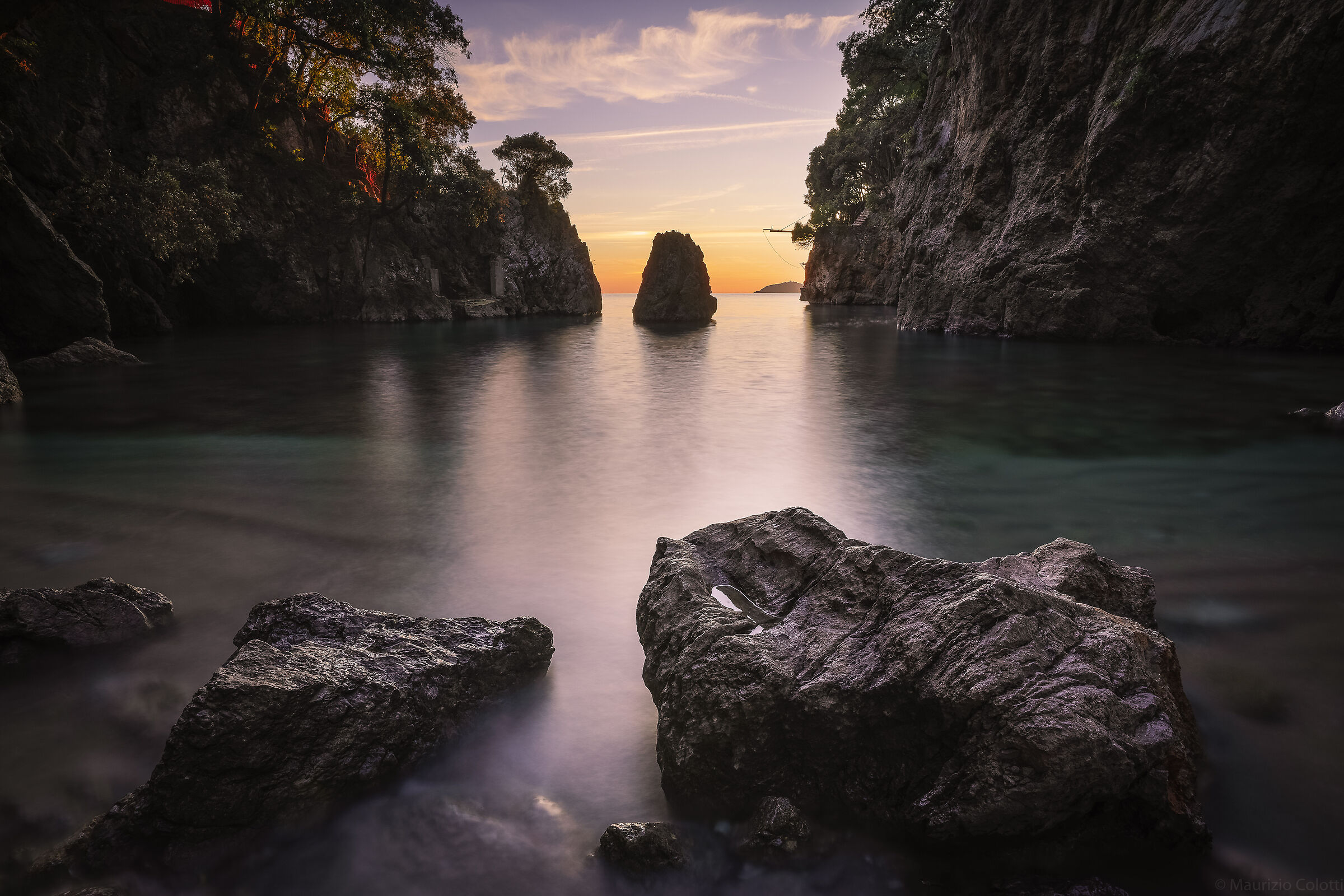 Tramonto alla caletta di Lerici