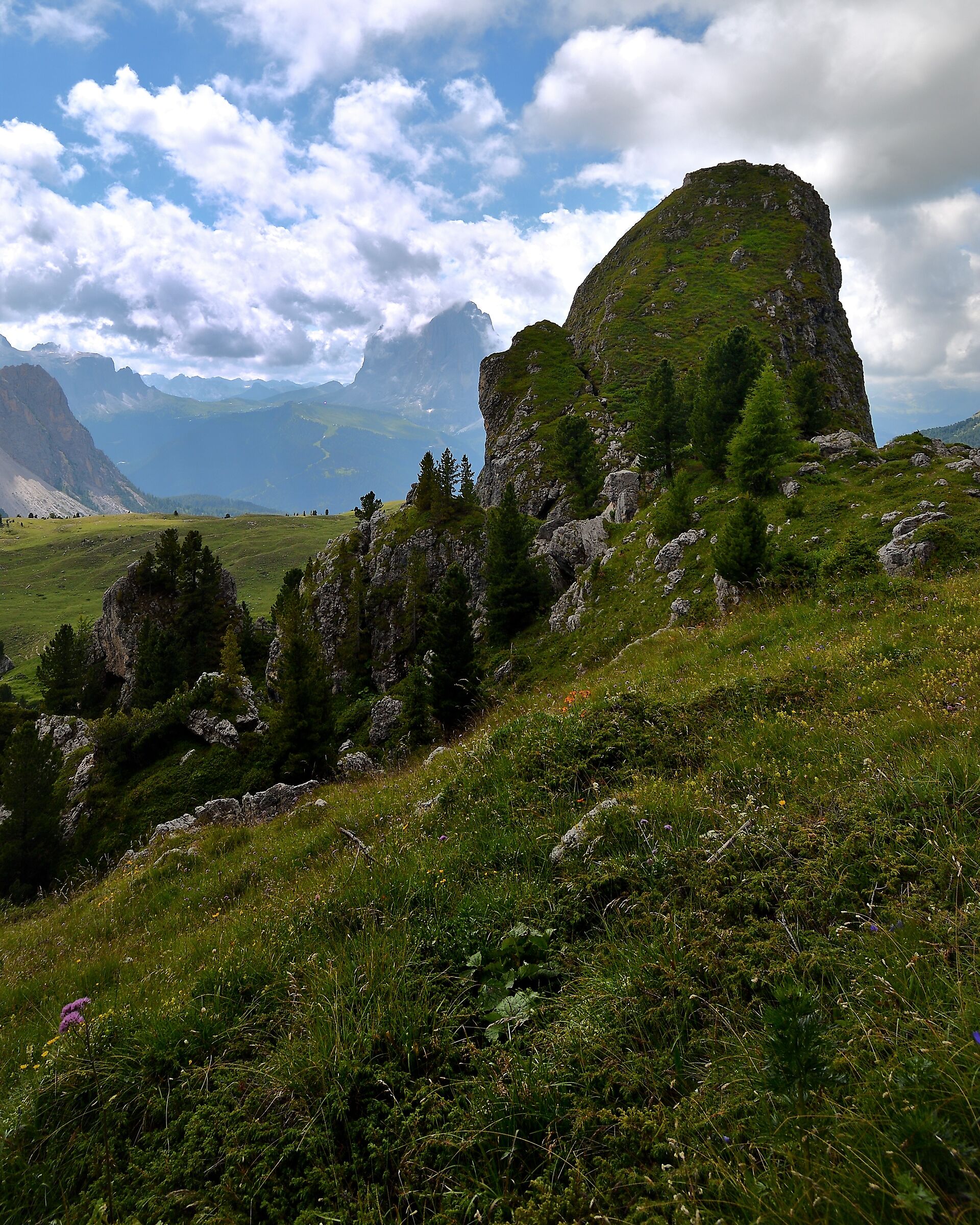 Landscape with isolated rock