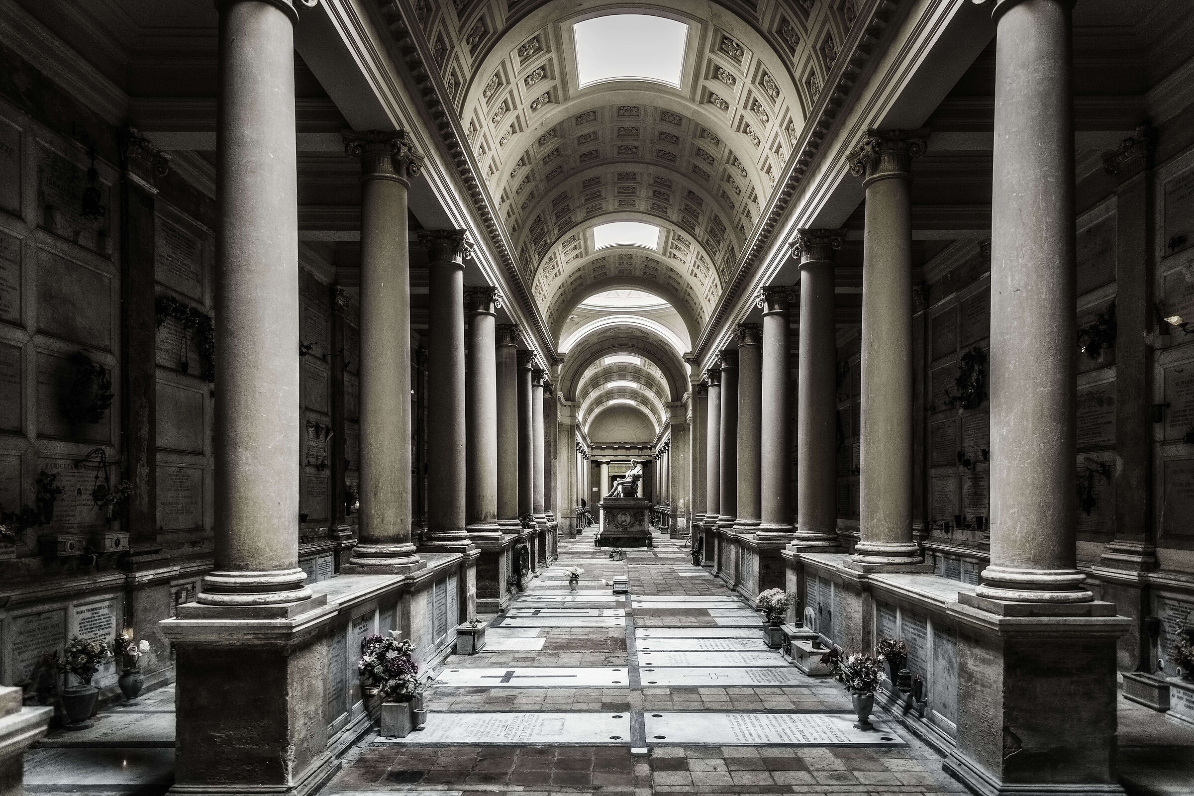 Interior of the Monumental Cemetery of the Certosa, Bologna