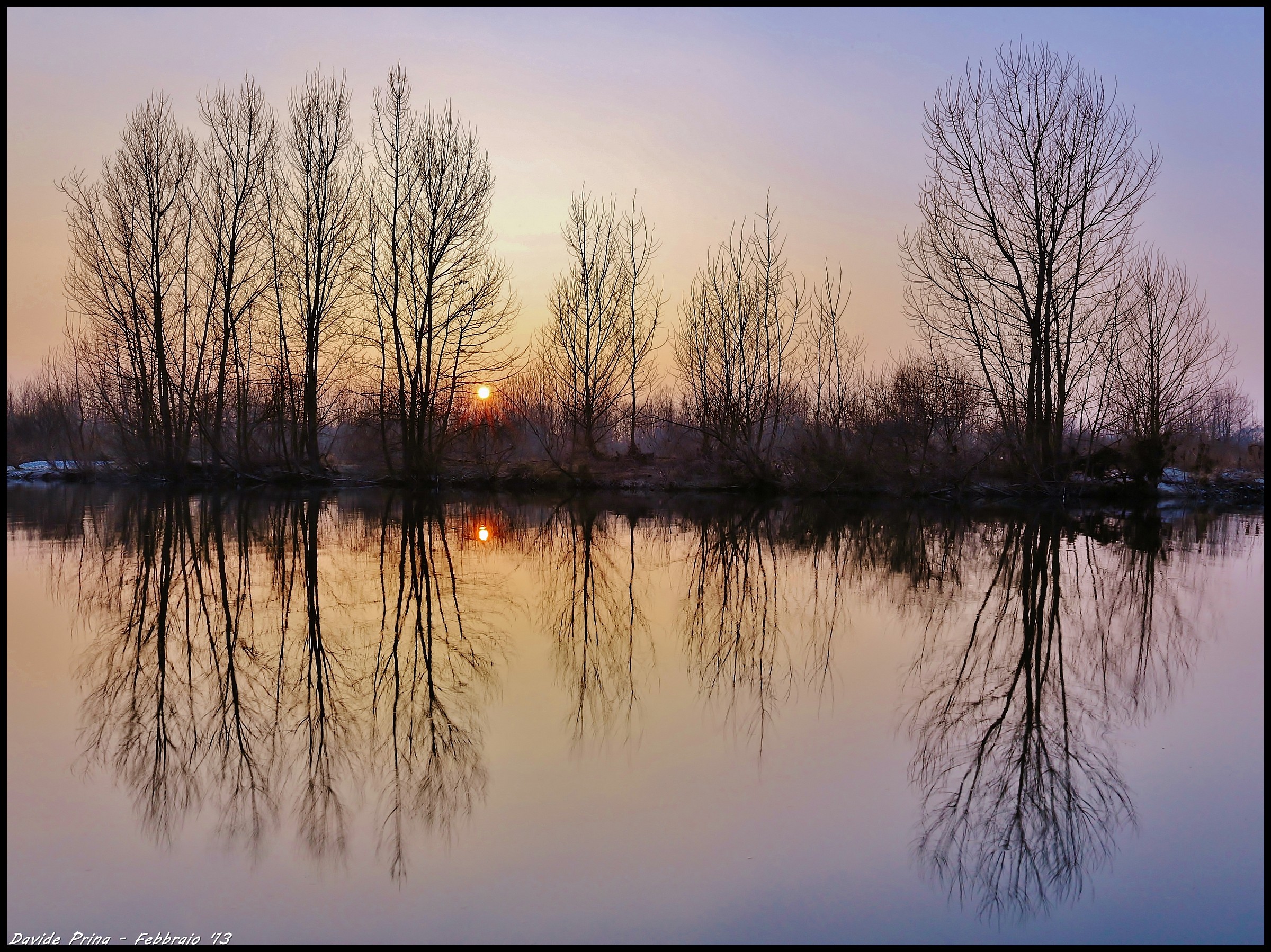 Fiume Ticino, tramonto