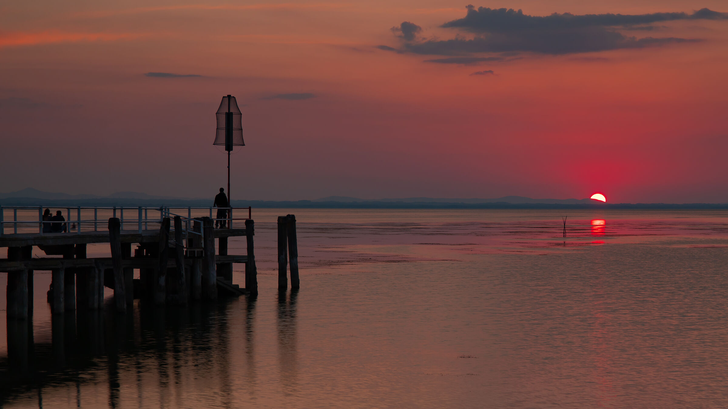 Sunset over Trasimeno in Torricella