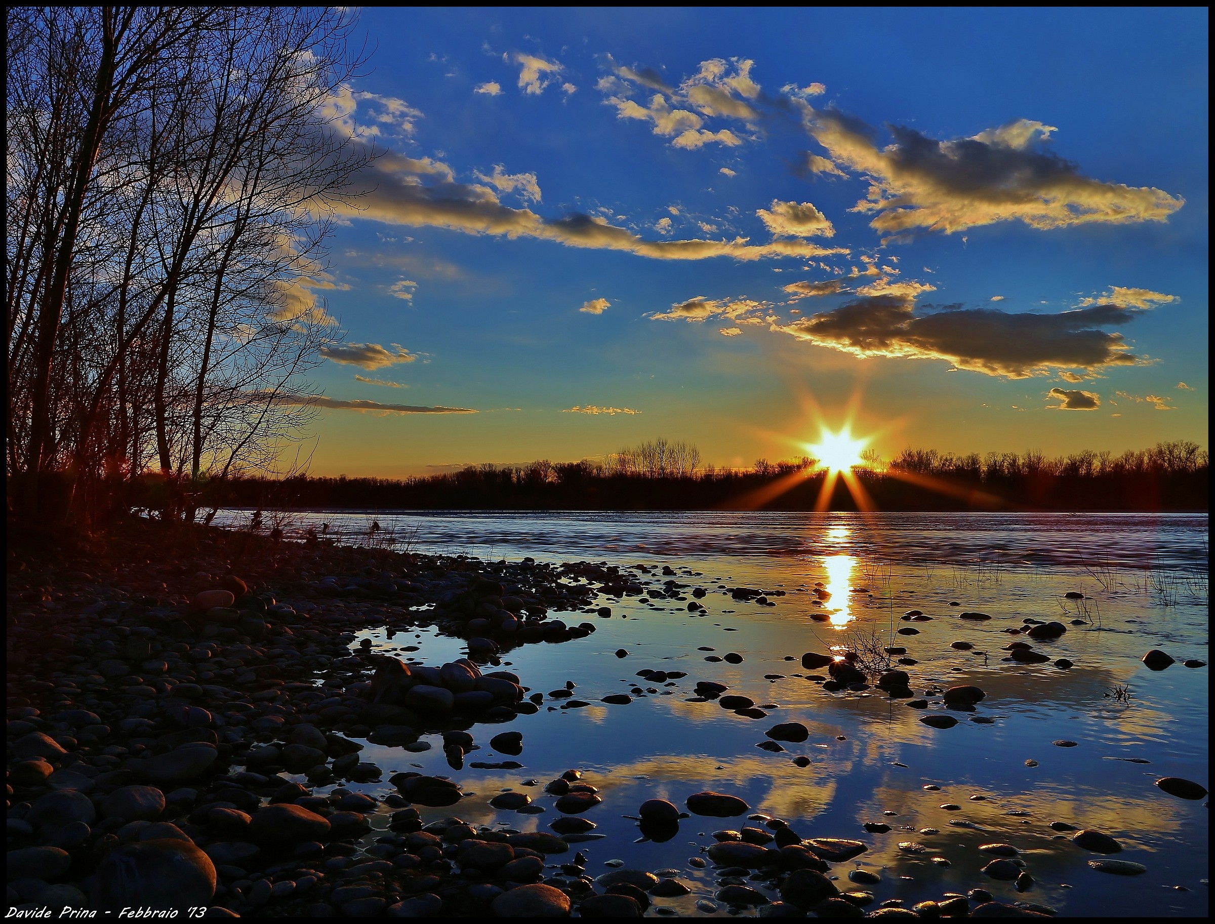 Tramonto sul fiume Ticino
