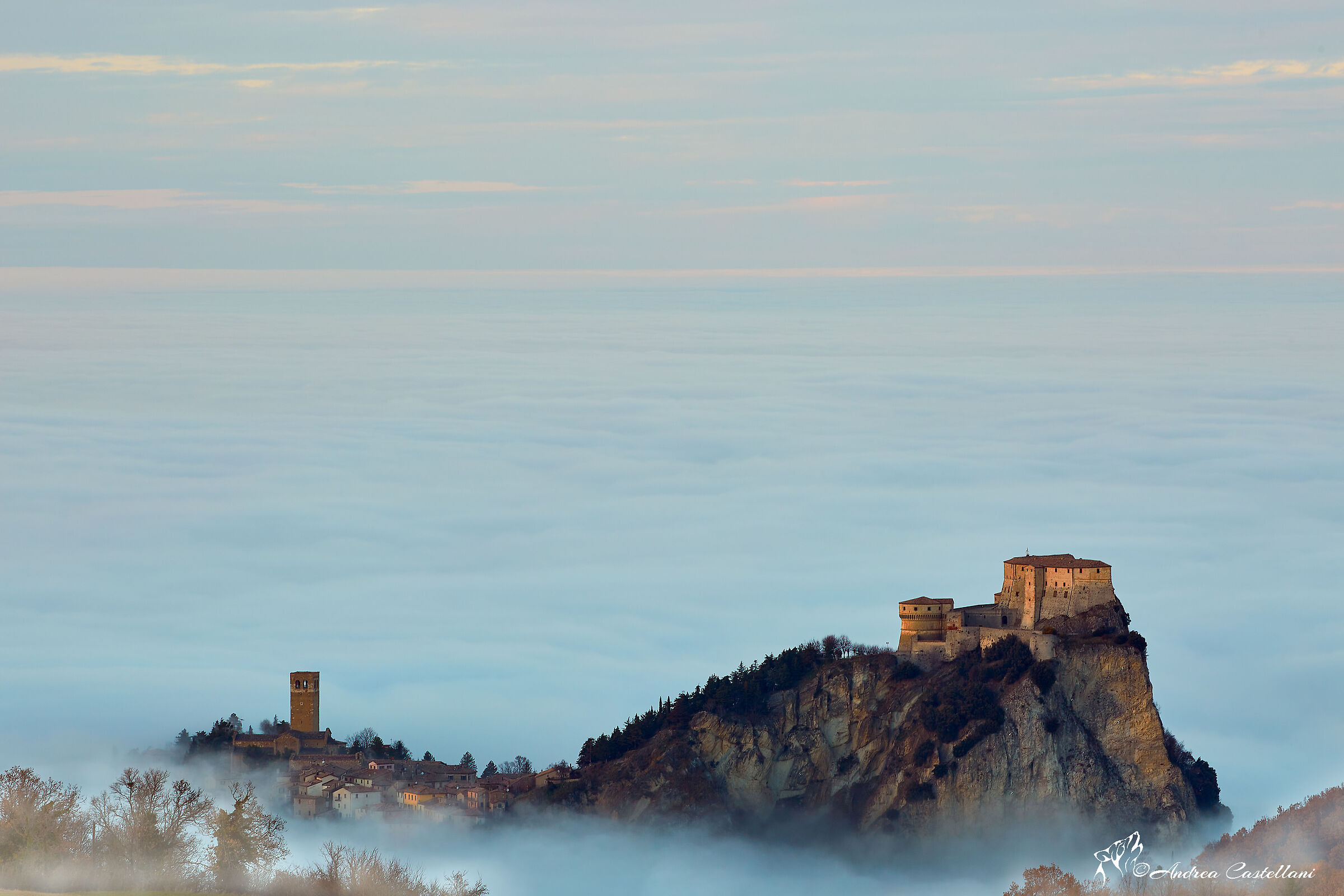 San Leo an island shrouded in a sea of fog