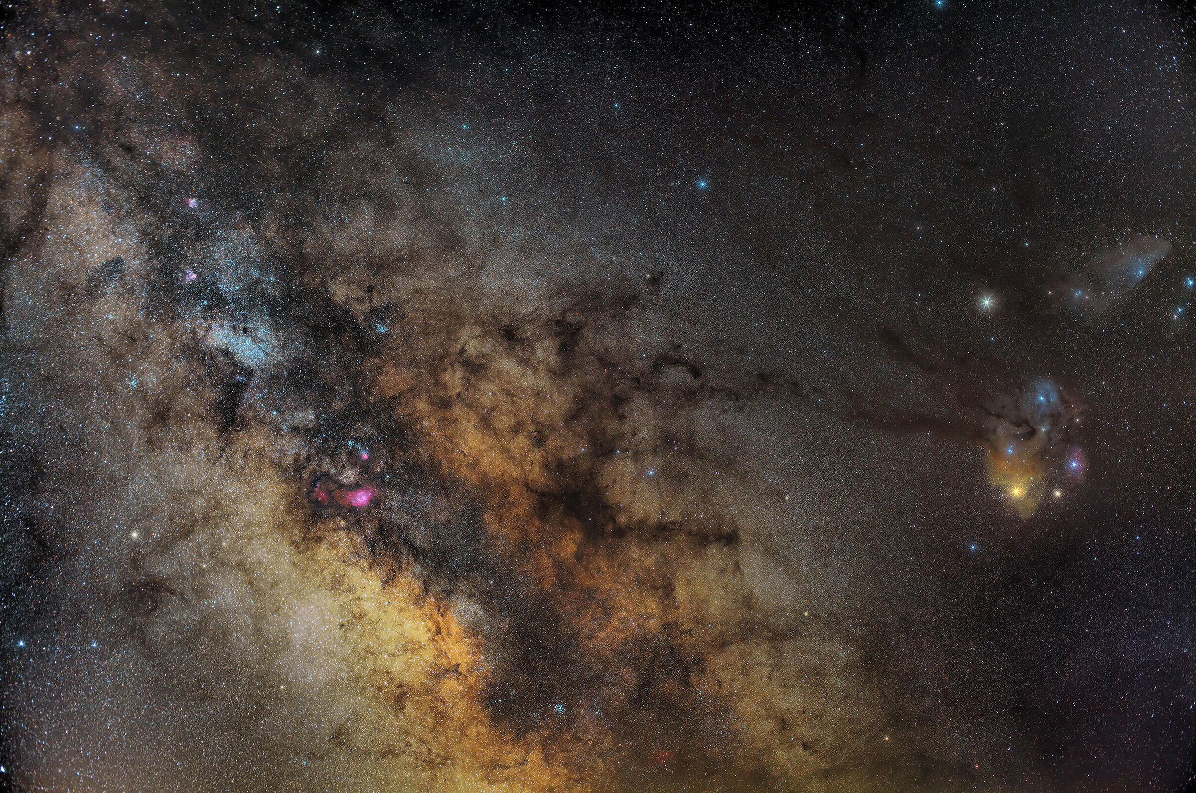 Detail of the Milky Way in summer