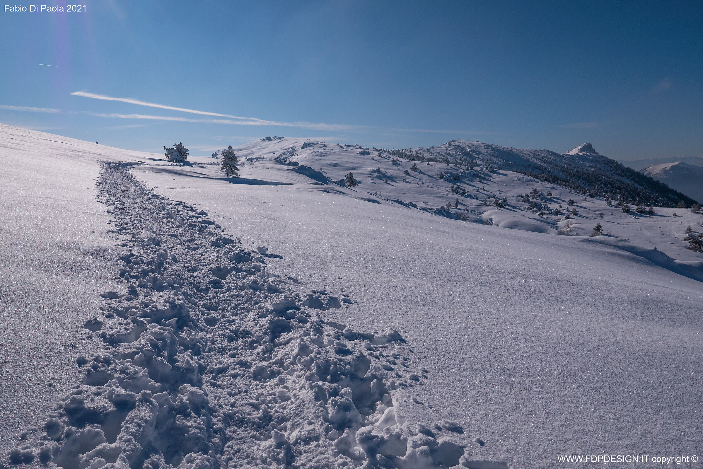 the track on the upper Via dei Monti Liguri