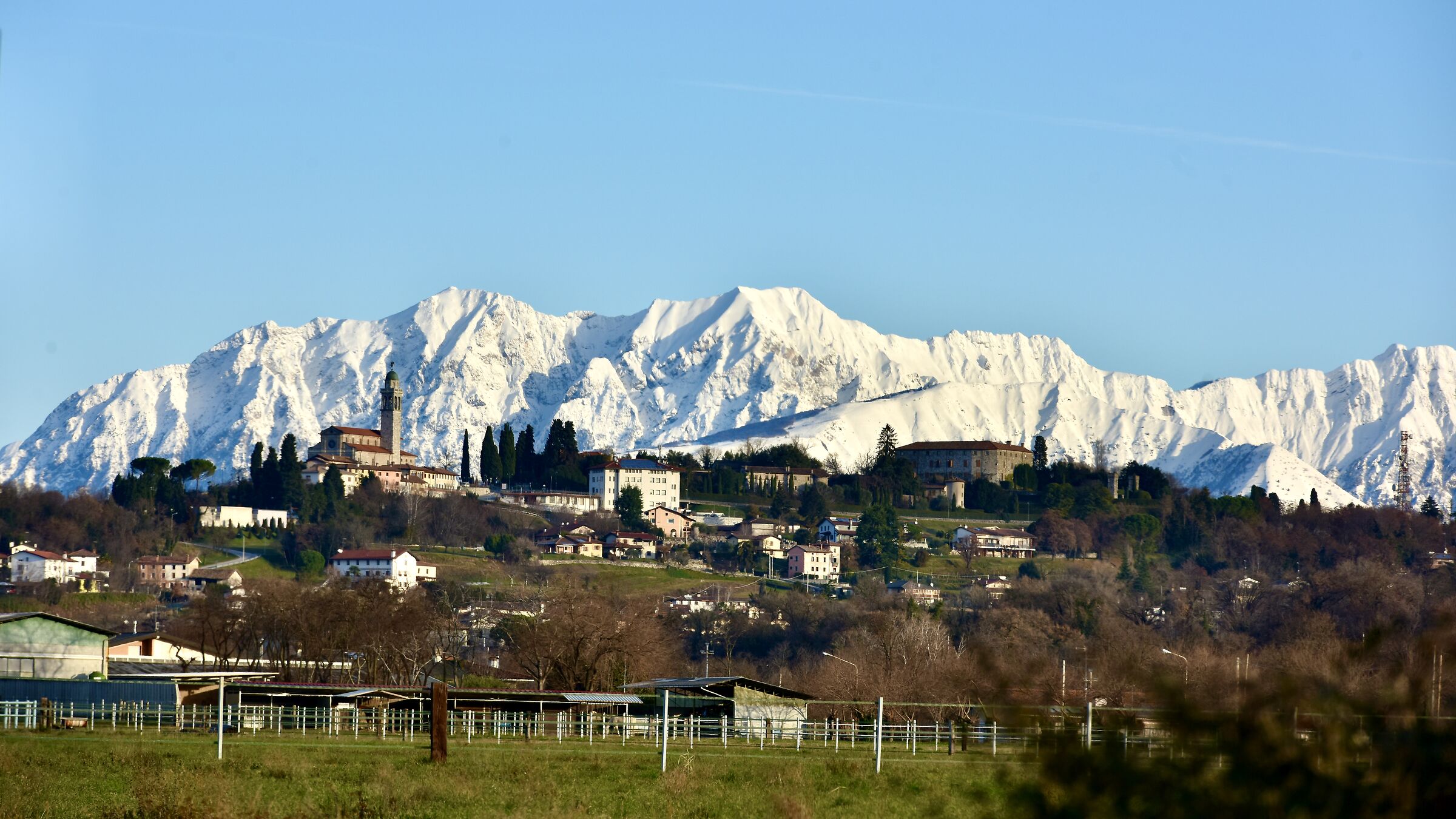 snow-capped mountains