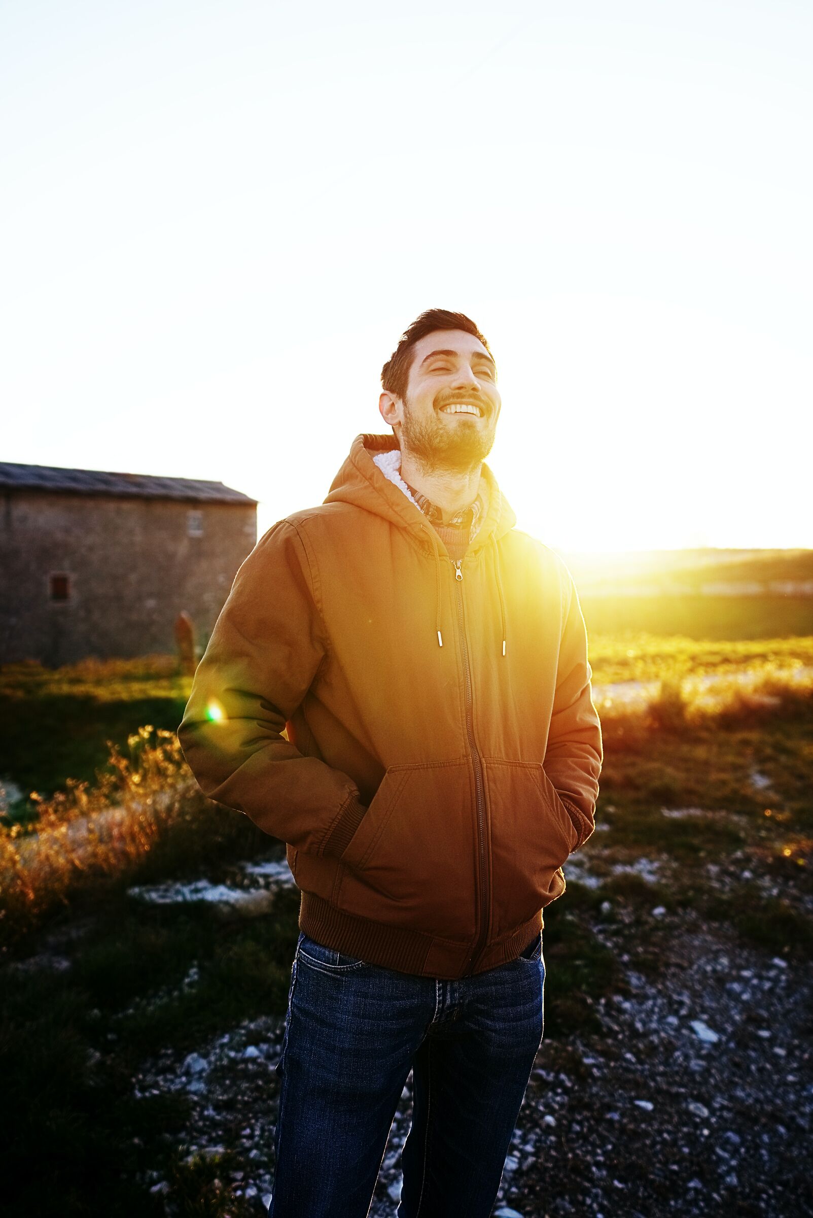 A FRIEND'S HAPPINESS AT SUNSET