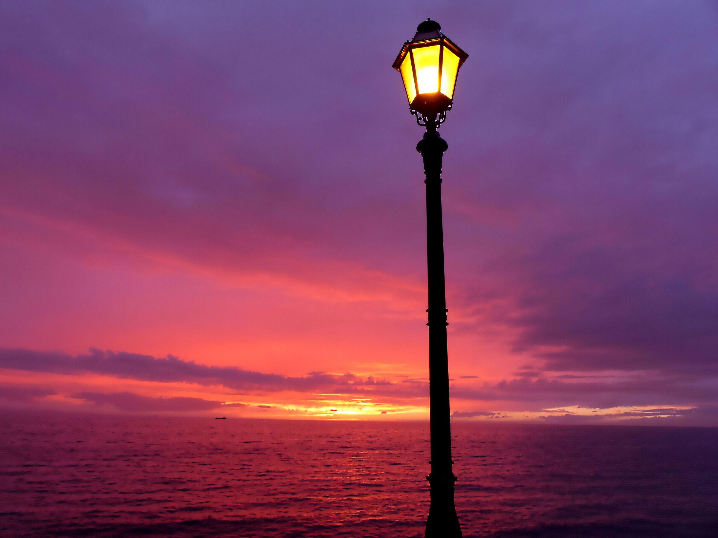 The day ends and the light goes on