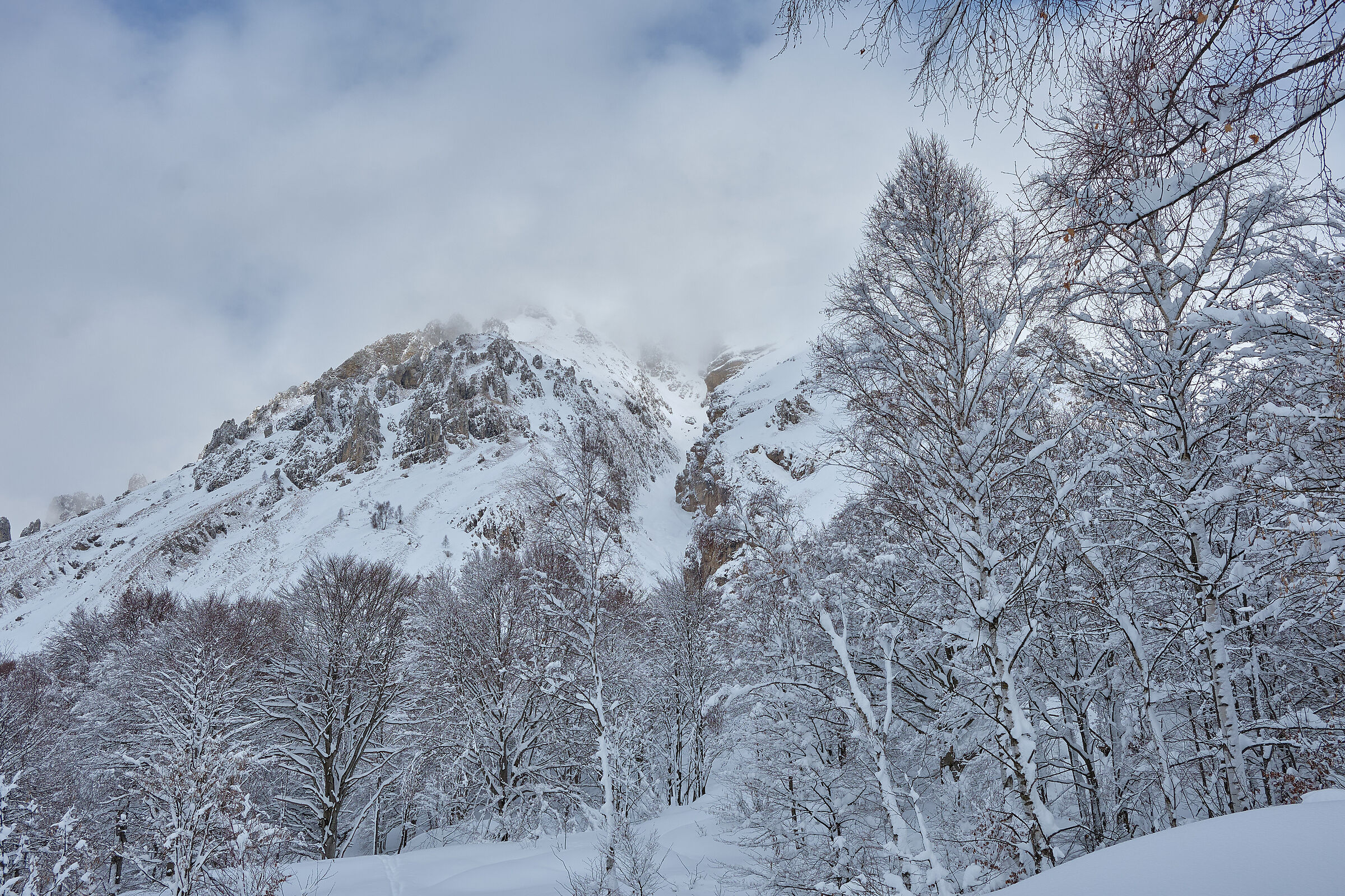 Snow at the foot of the Grignetta