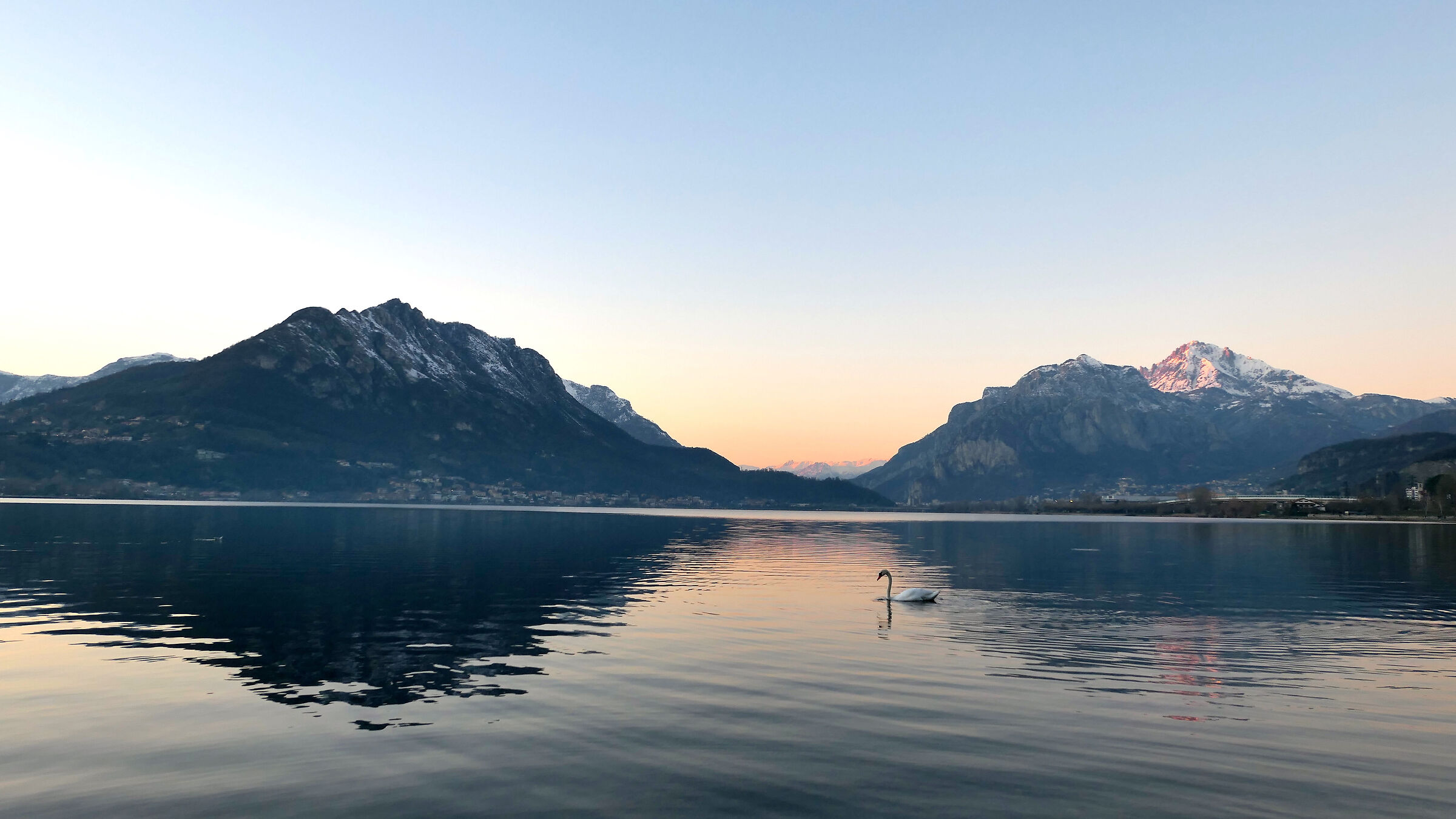 Tramonto invernale sul lago di Garlate 2