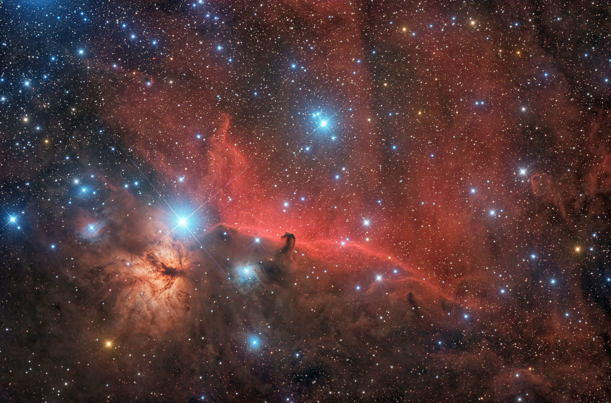 (IC 434) Horsehead and Flame Nebulae