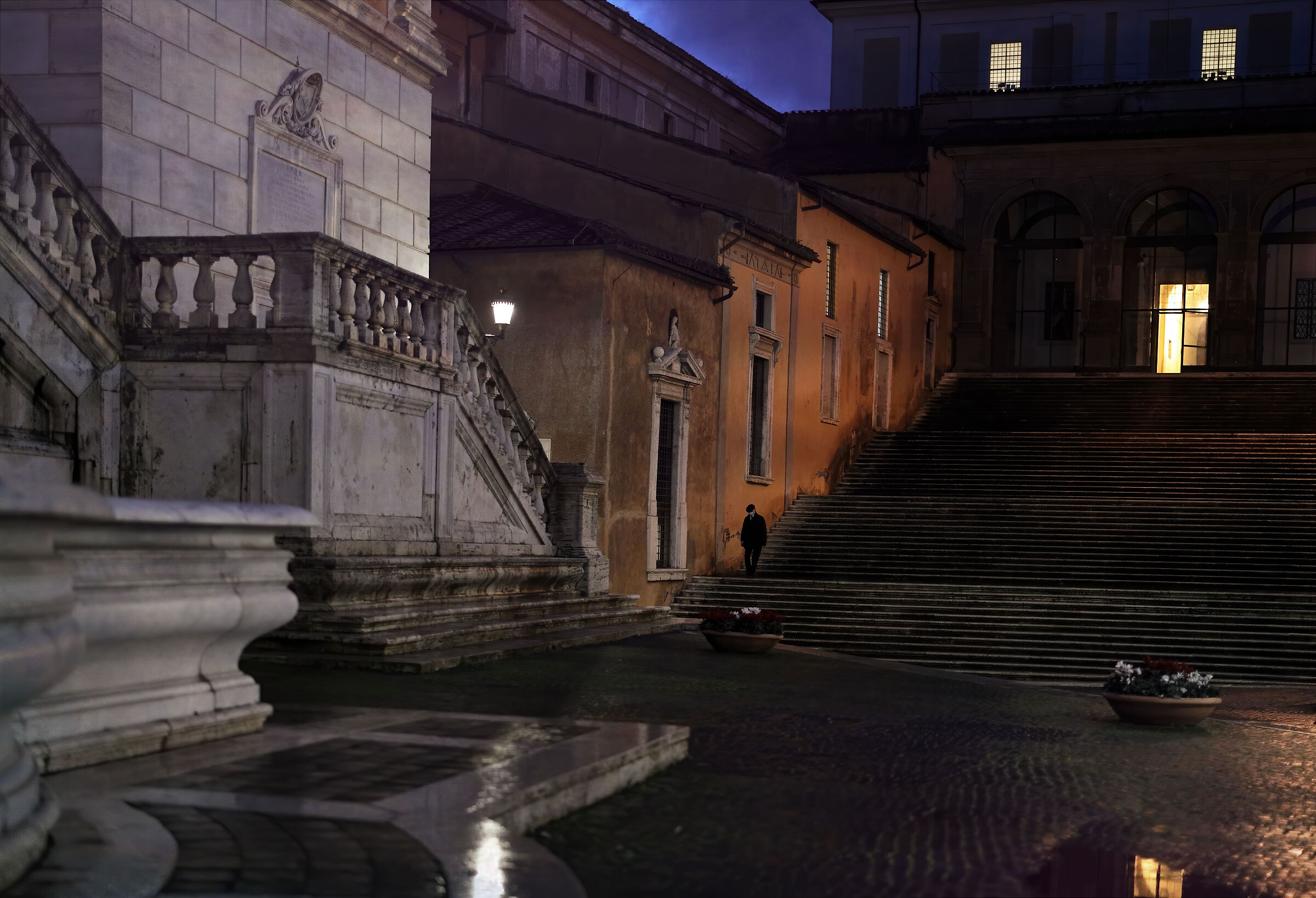 L'uomo sulla scalinata