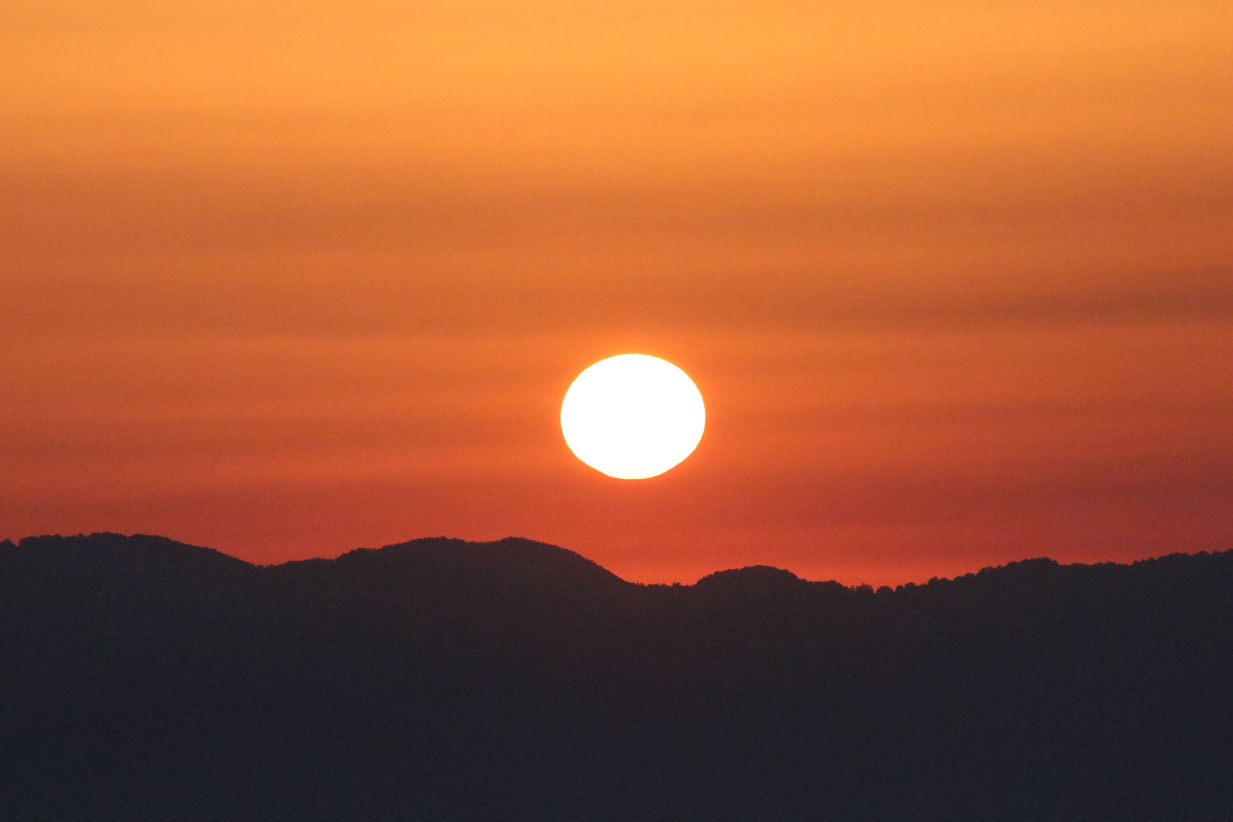 sunset on the Simbruini mounts