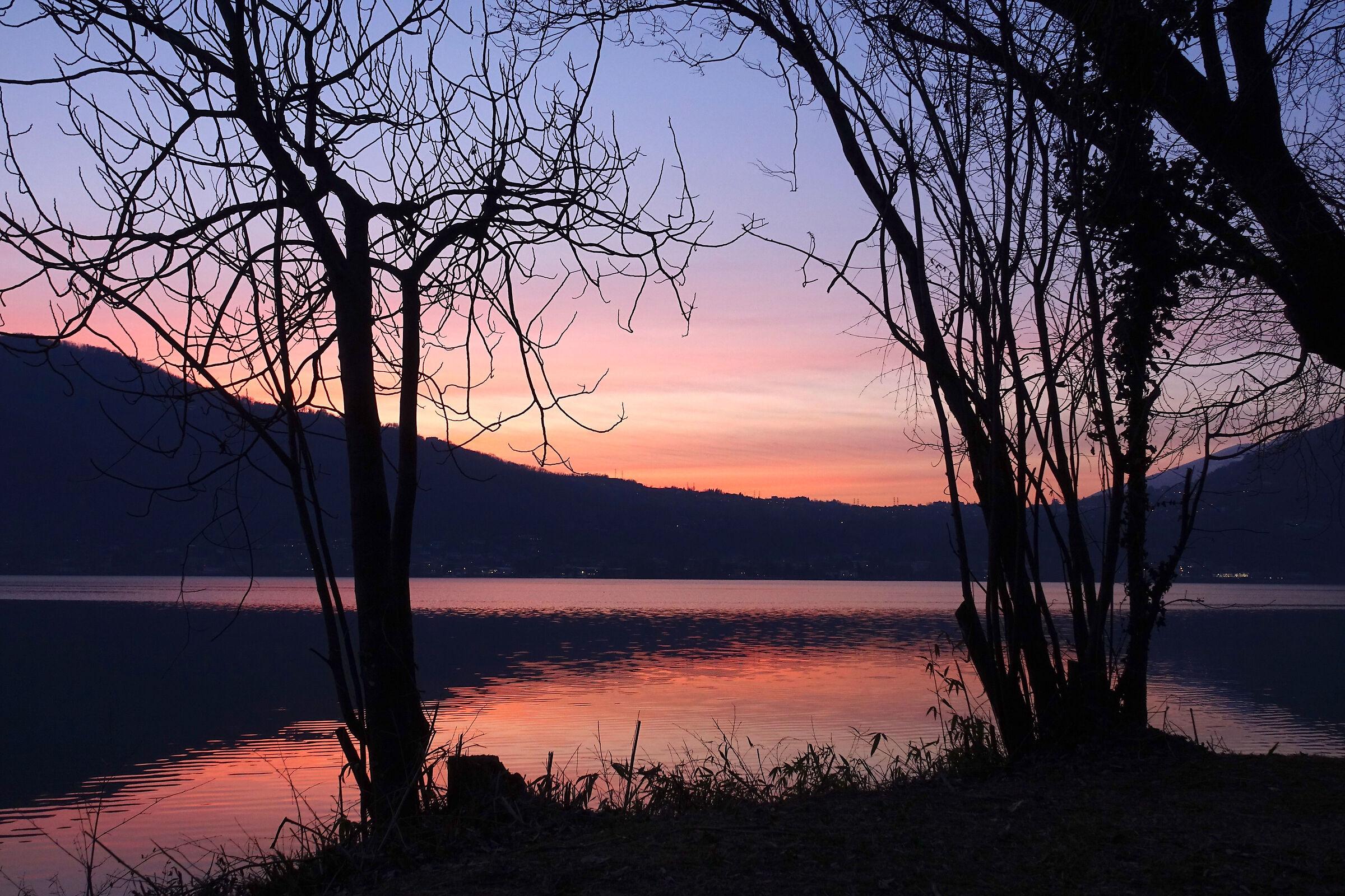 Tramonto invernale sul lago di Garlate 2