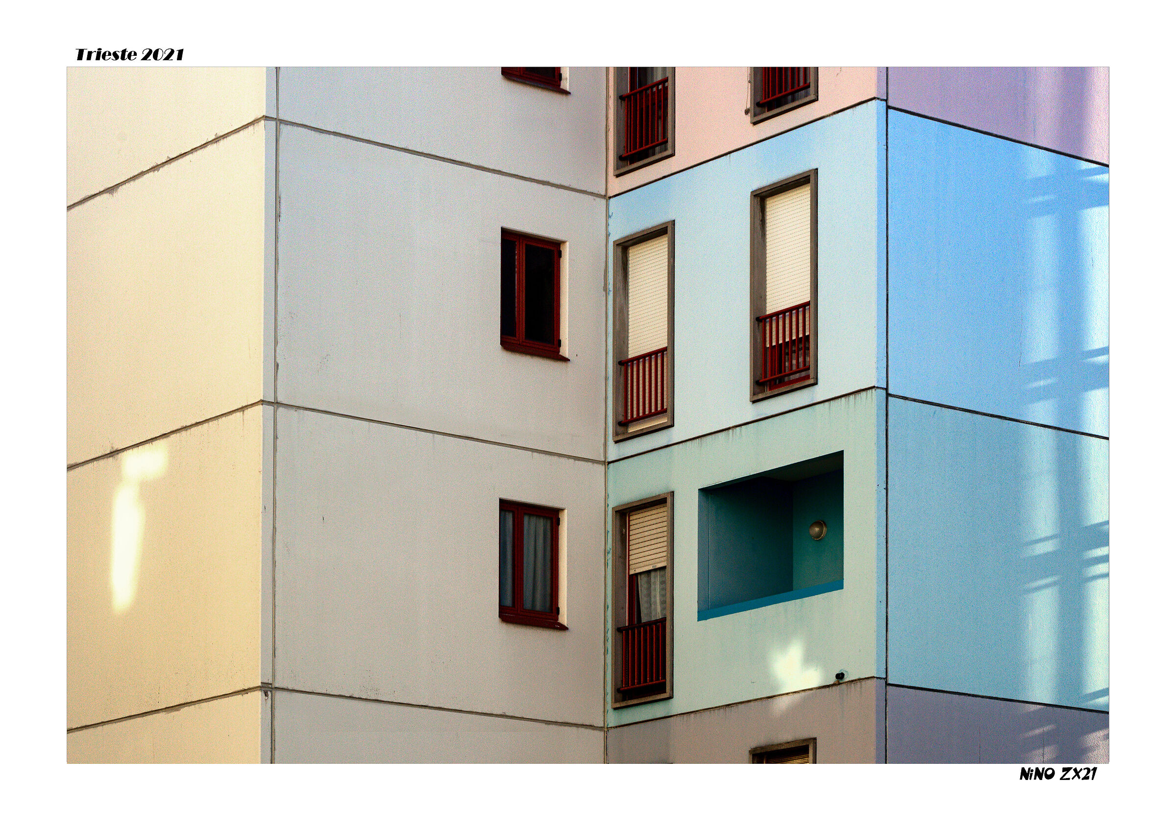 Pastel-colored structures