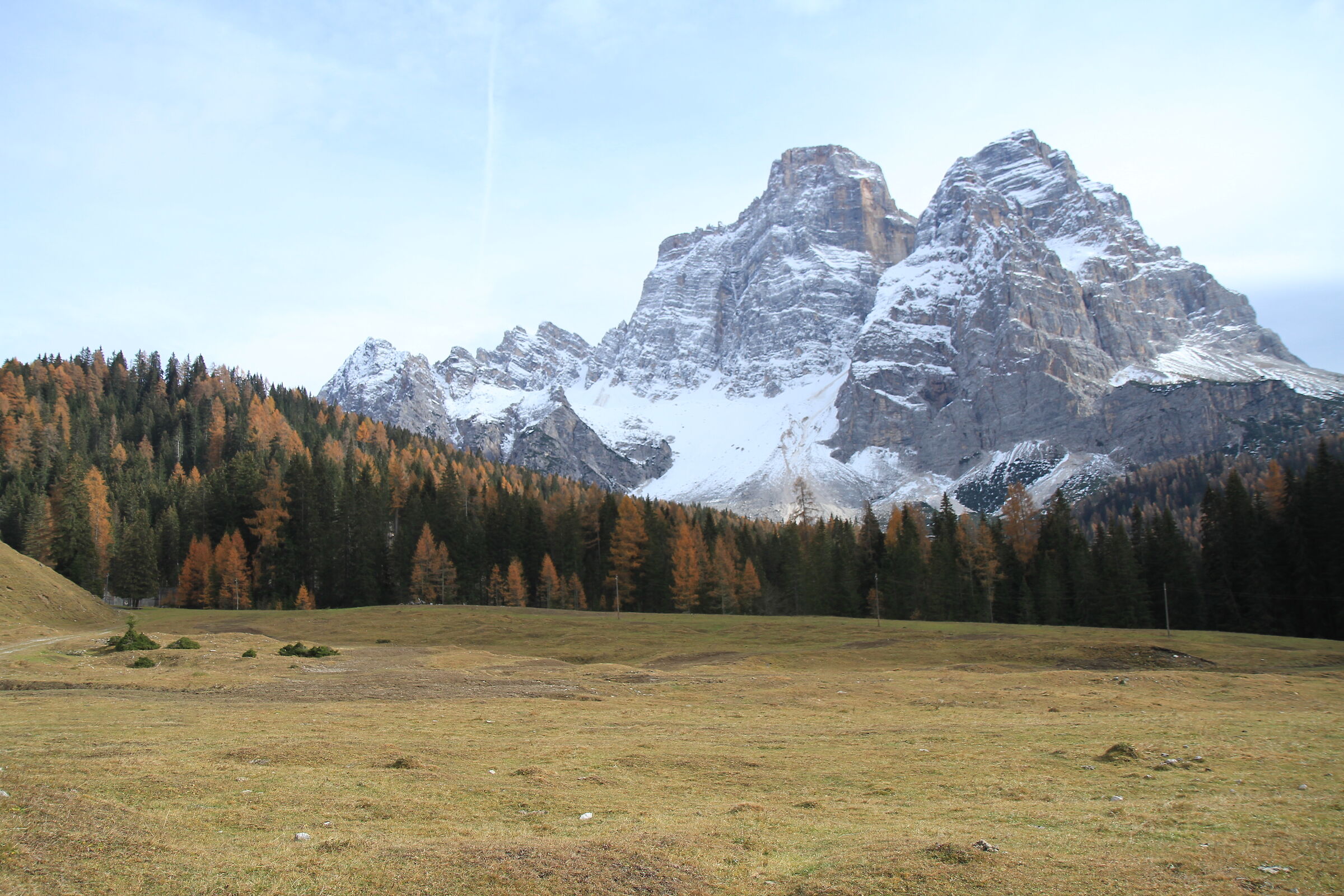 Mount Pelmo in the middle of autumn