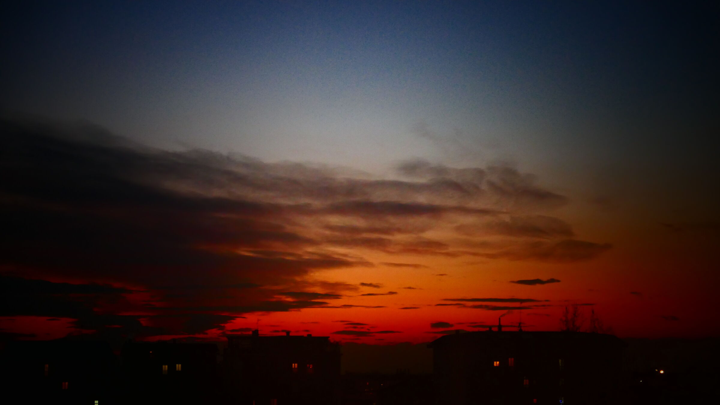 Sunset from the balcony (stay at home)