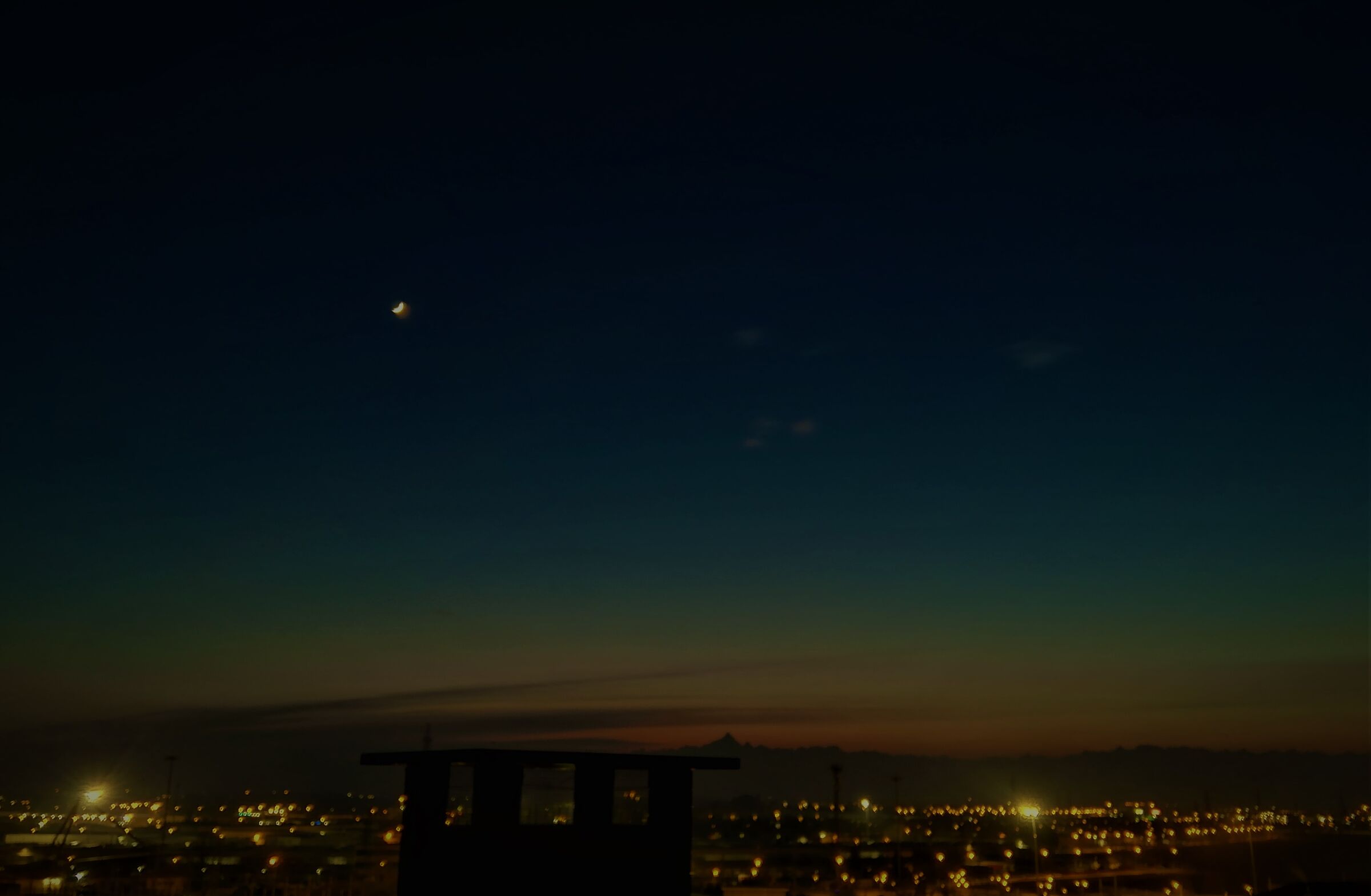 tramonto con luna...