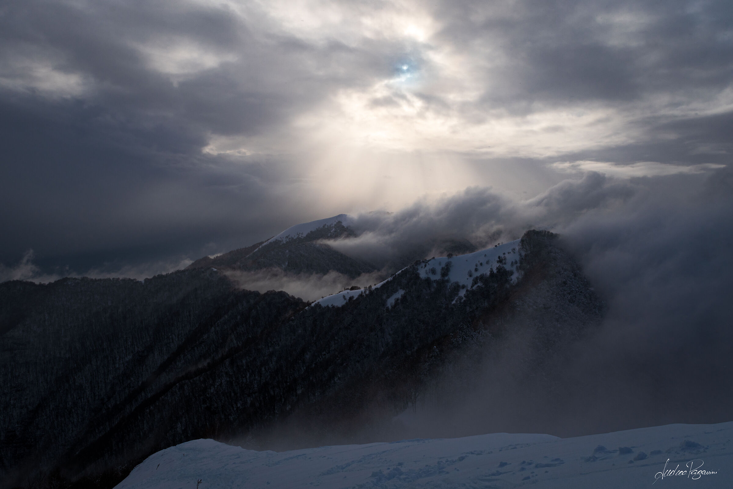 Panorama invernale dal Palanzone