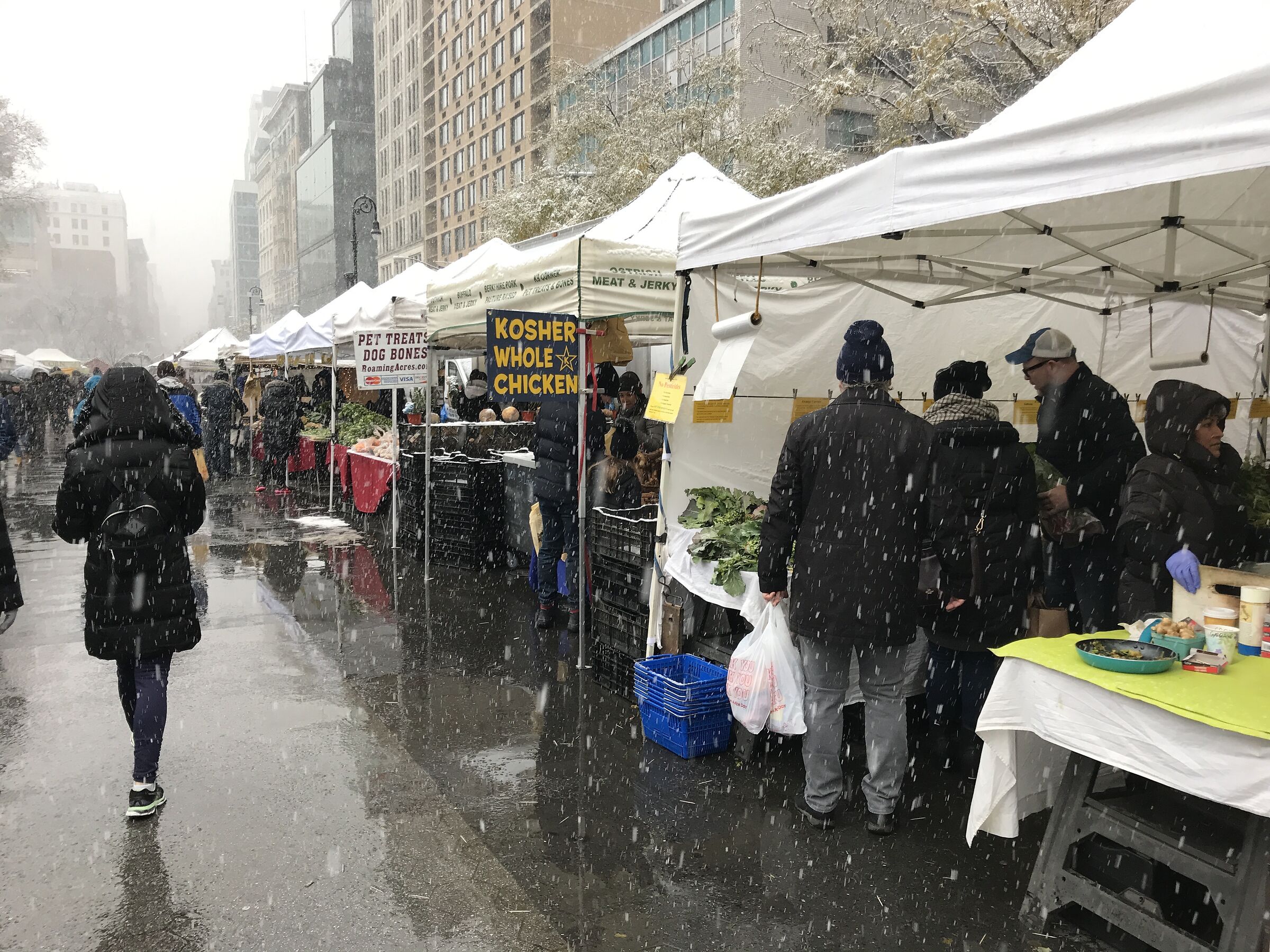 shopping on Canal Street, bad weather...